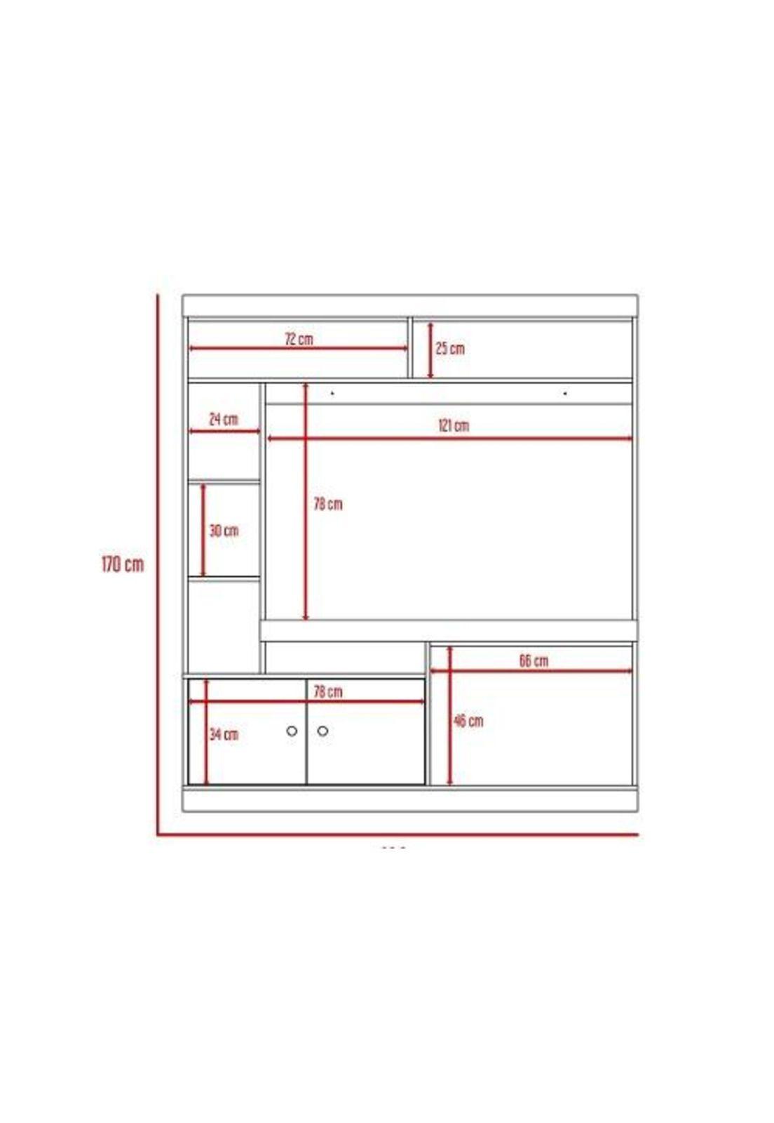 Estante Rack 50  Caramelo / Wengue. Tuhome-3