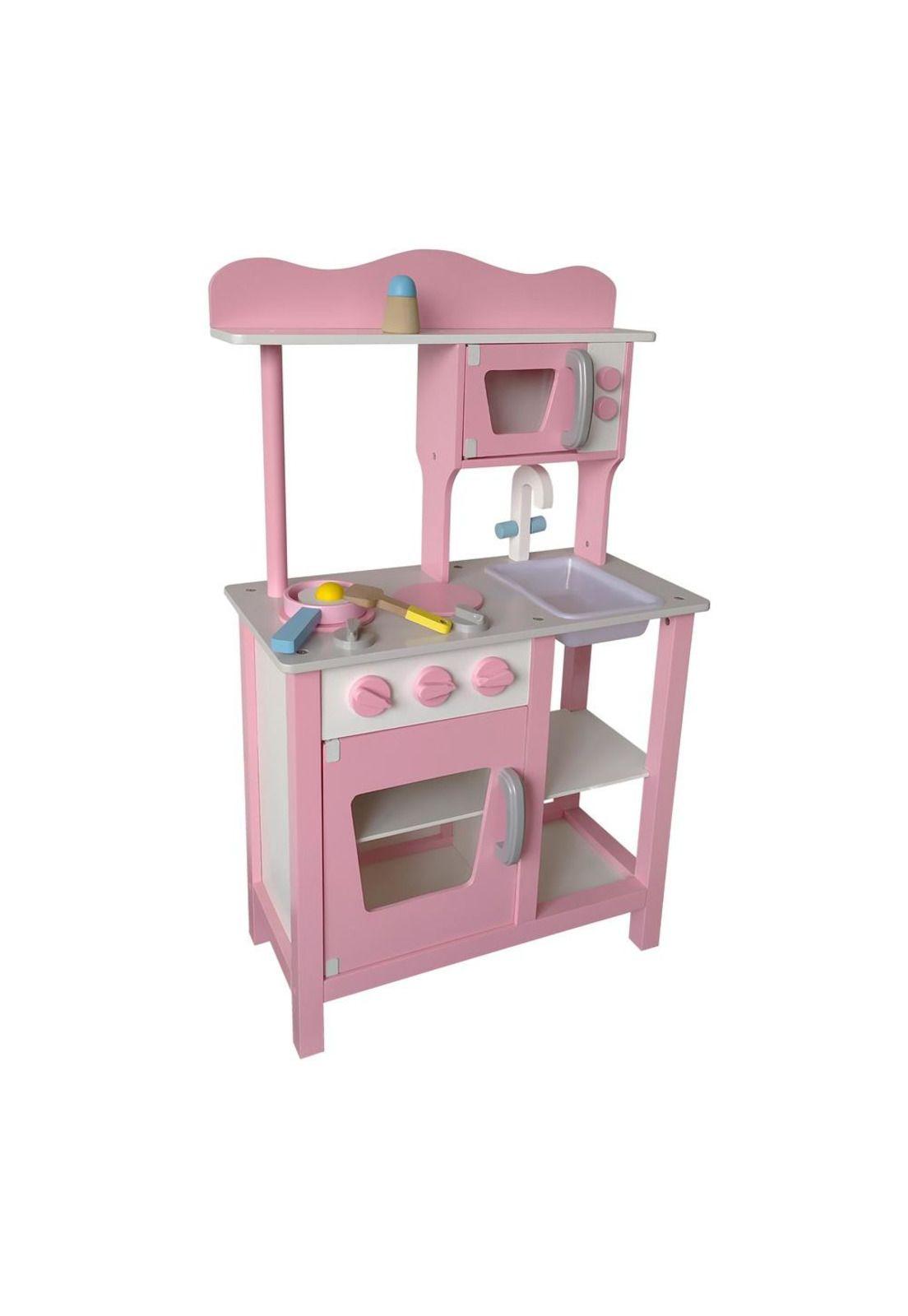 COCINA DE MADERA GAMEPOWER ROSA CON ACCESORIOS-0