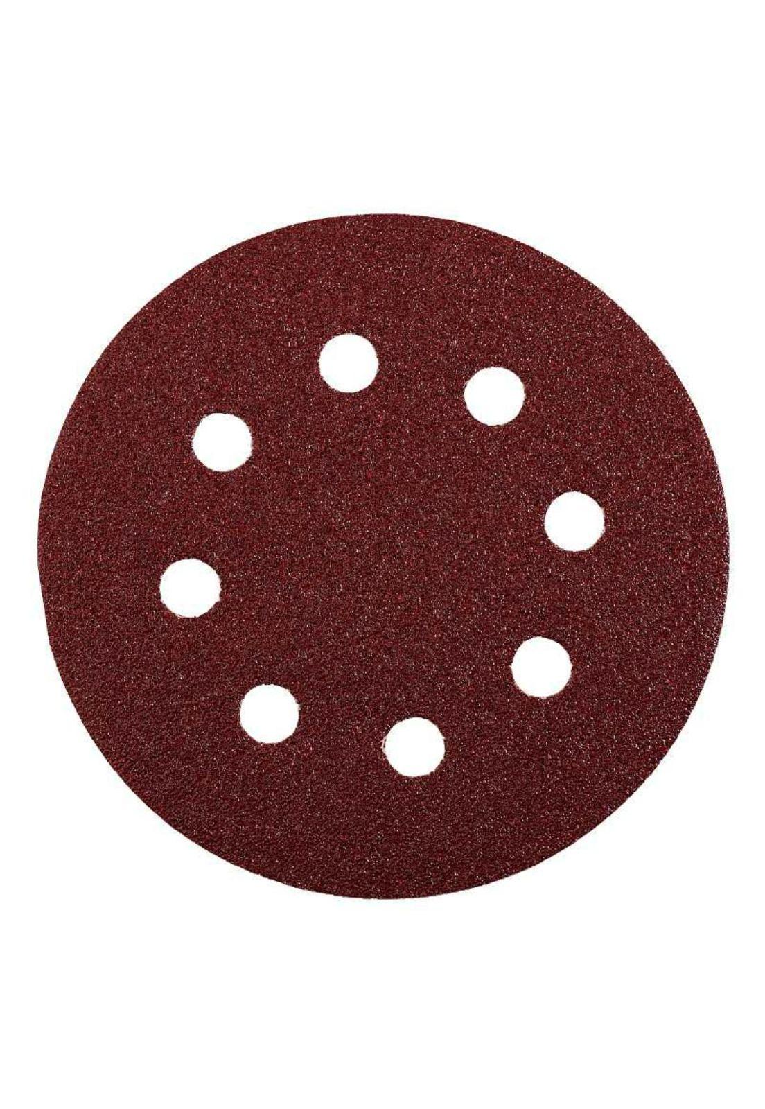 Disco de lija para lijadora excéntrica con velcro grano 120 Ø125 mm / rojo oscuro-0