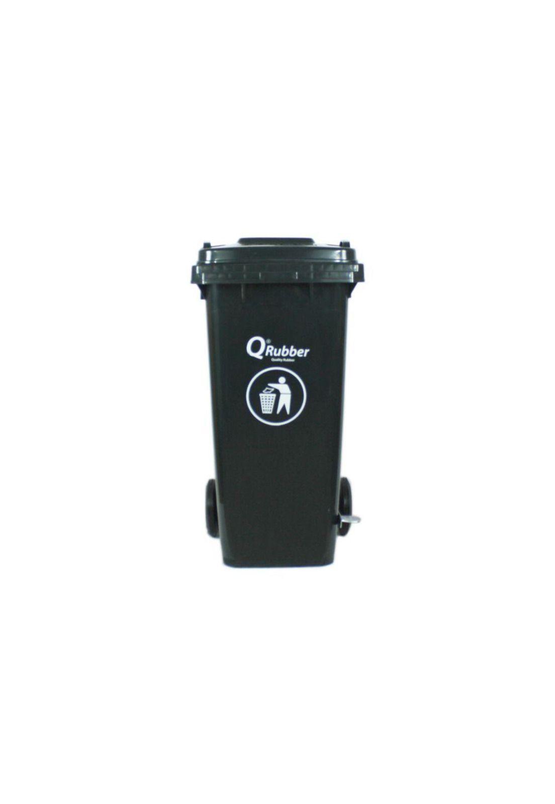 CONTENEDOR BASURA 120 LTS. CON PEDAL GRIS QRUBBER-0