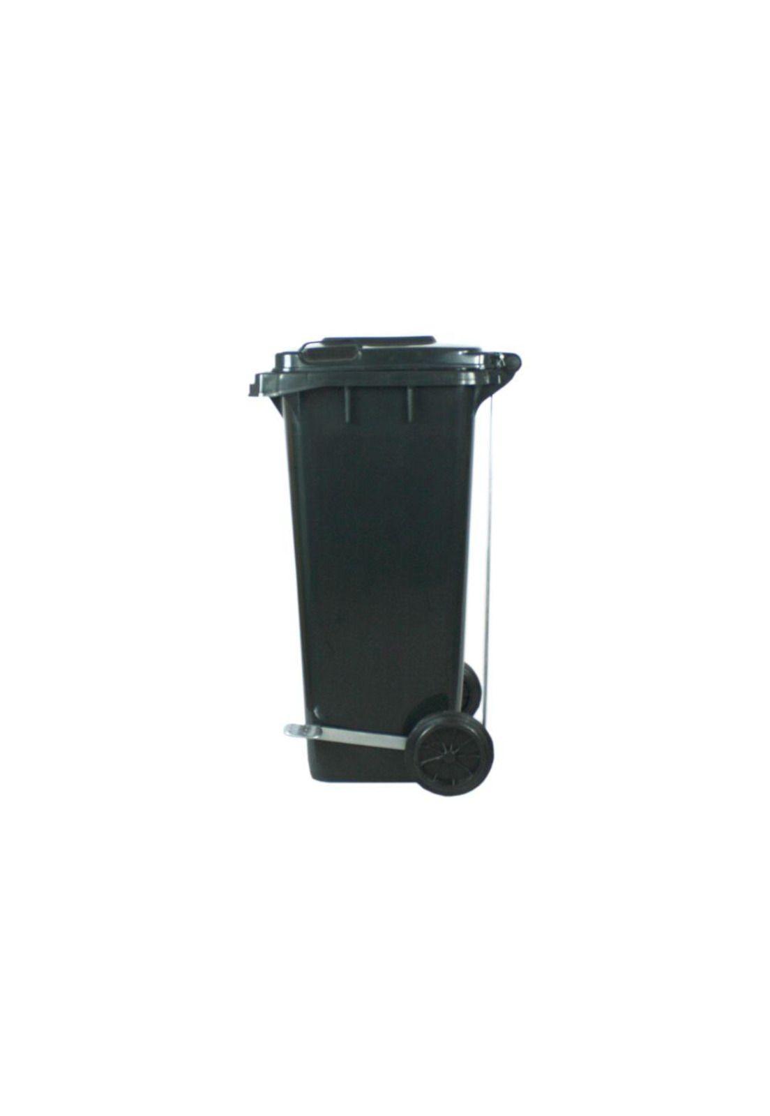 CONTENEDOR BASURA 120 LTS. CON PEDAL GRIS QRUBBER-1