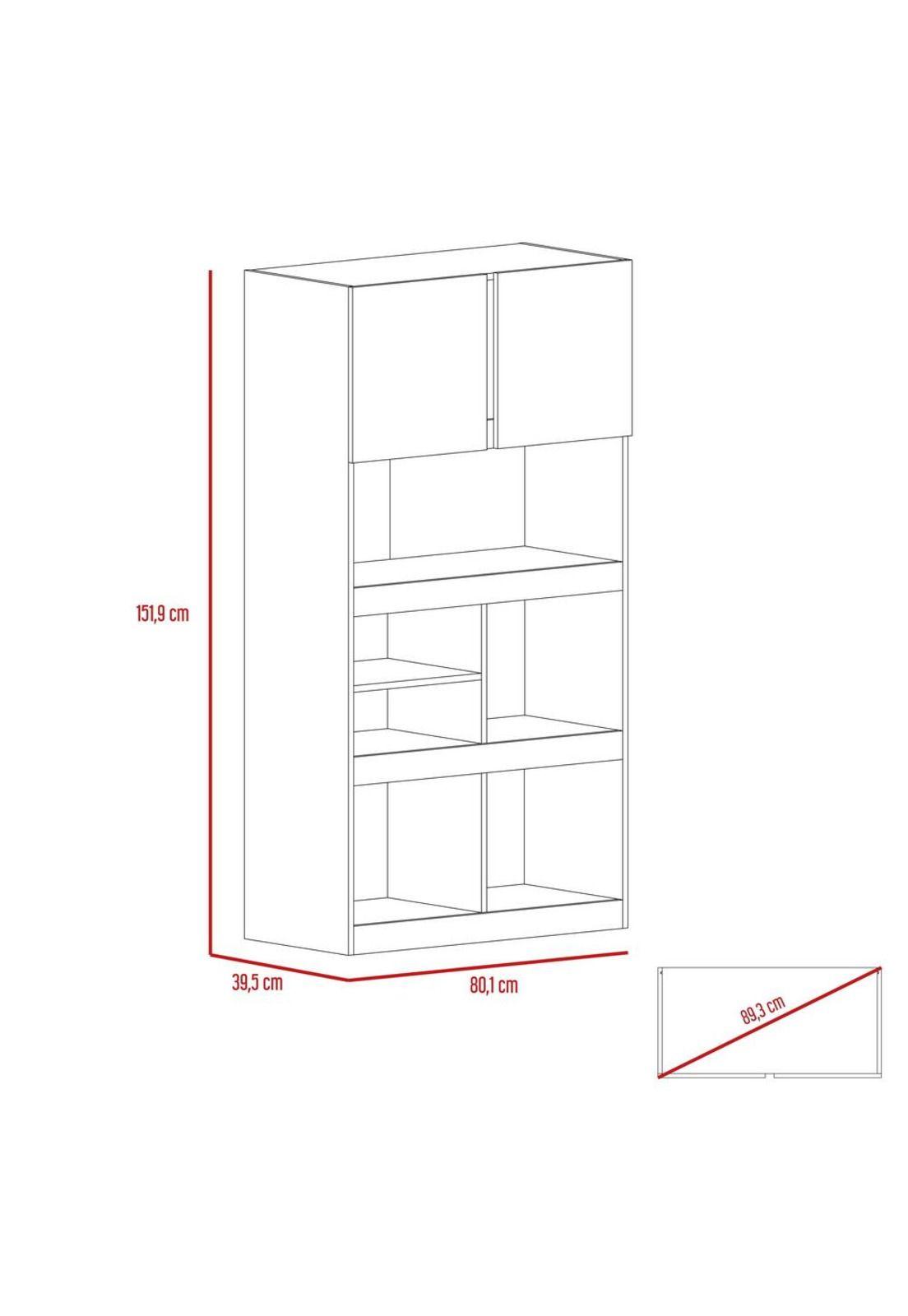 COMBO OFFICE 36 ESCRITORIO + BIBLIOTECA - HABANO+MIEL-2