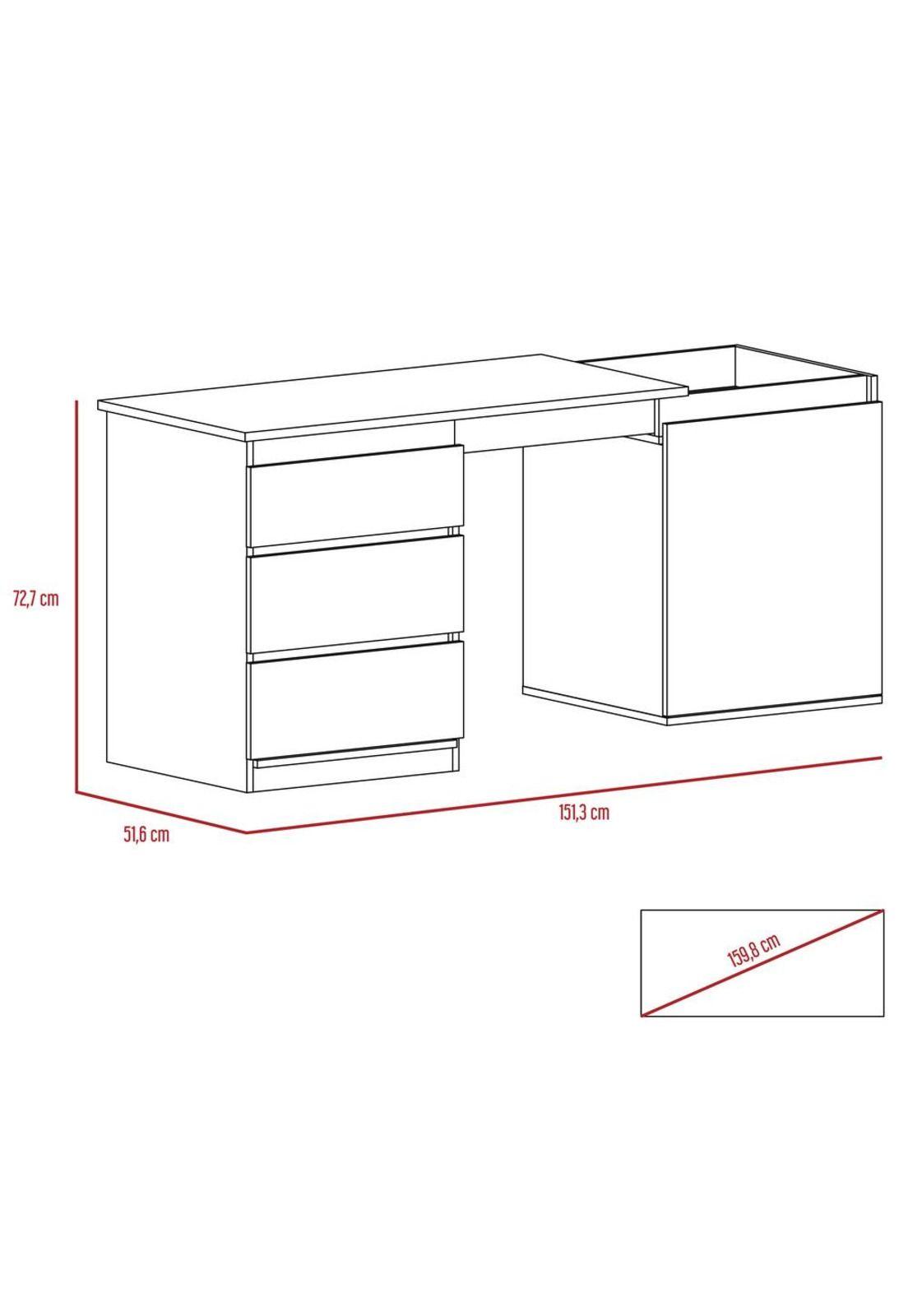 COMBO OFFICE 36 ESCRITORIO + BIBLIOTECA - HABANO+MIEL-4