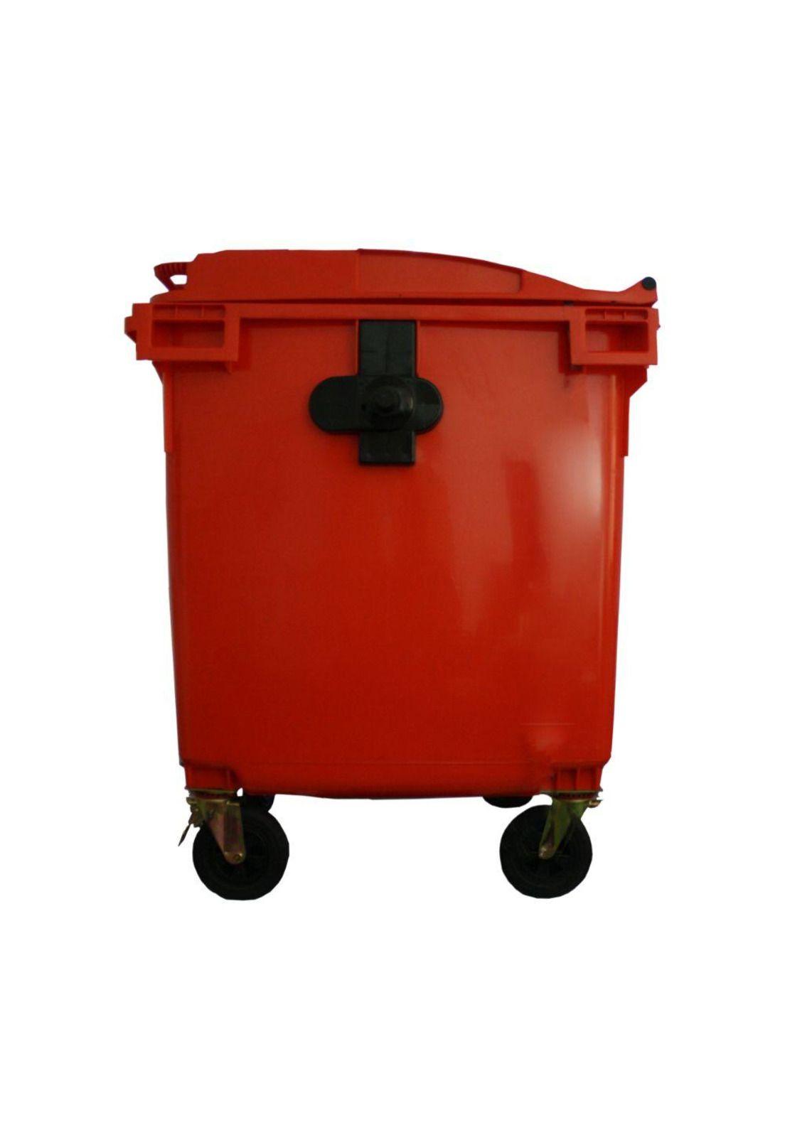 CONTENEDOR BASURA 1100 LTS. ROJO QRUBBER-1
