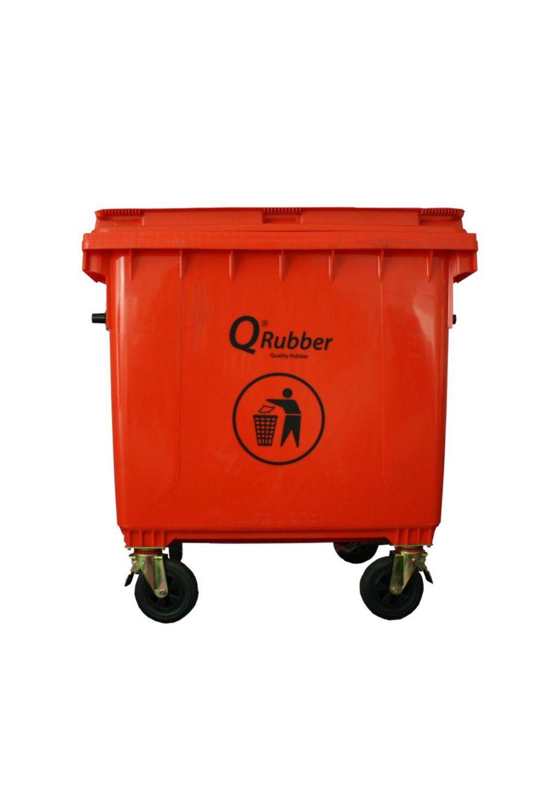 CONTENEDOR BASURA 1100 LTS. ROJO QRUBBER-2