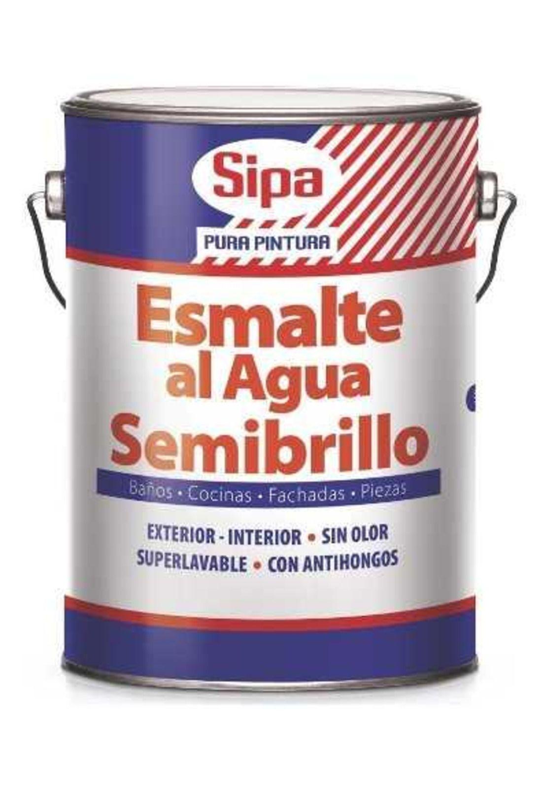 Esmalte Al Agua 1 Galón Semibrillo Blanco.  Sipa-0