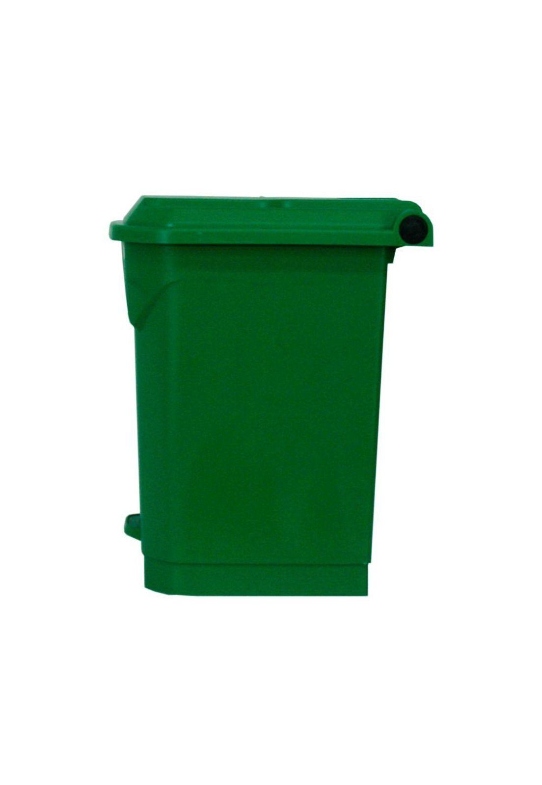 CONTENEDOR BASURA C 30 LTS. CON PEDAL VERDE QRUBBER-1