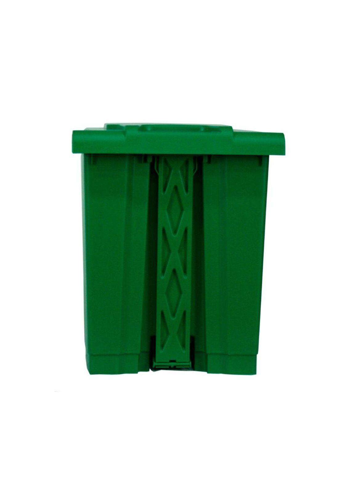 CONTENEDOR BASURA C 30 LTS. CON PEDAL VERDE QRUBBER-2