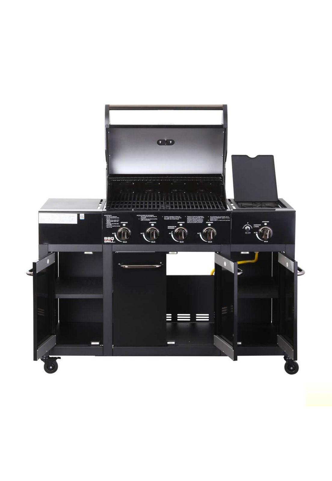 Parrilla Gas Buffalo Black 4Q + Ql  Bbq401Gcqlmblack Bbq Grill-2