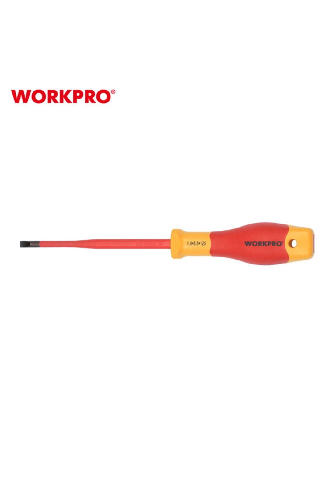 Destornillador Plano Aislado Delgado 0.6X3.5X100Mm Workpro-0