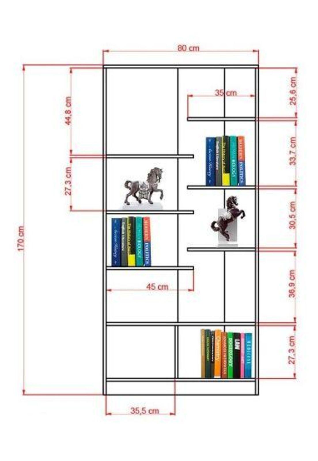 Biblioteca 170 X 80 X 26 Cm Caramelo - Tuhome-2