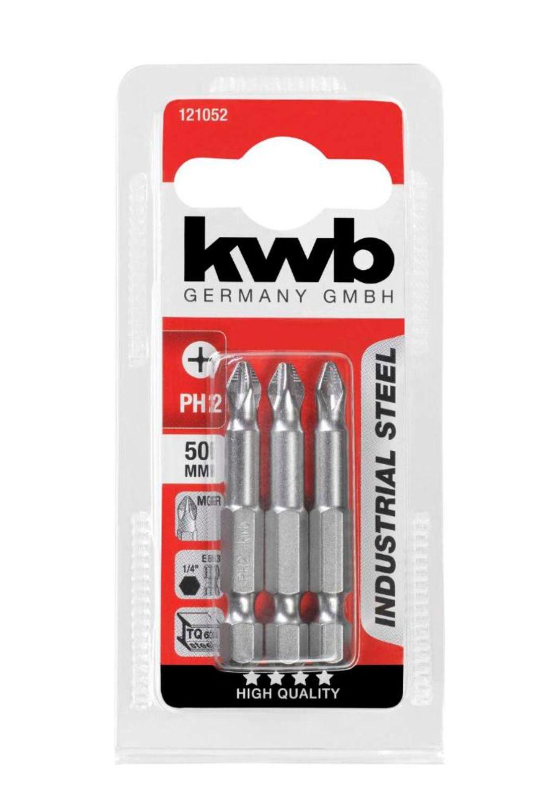 Set de 3 puntas phillips ph2 x 50 mm./plateado-2