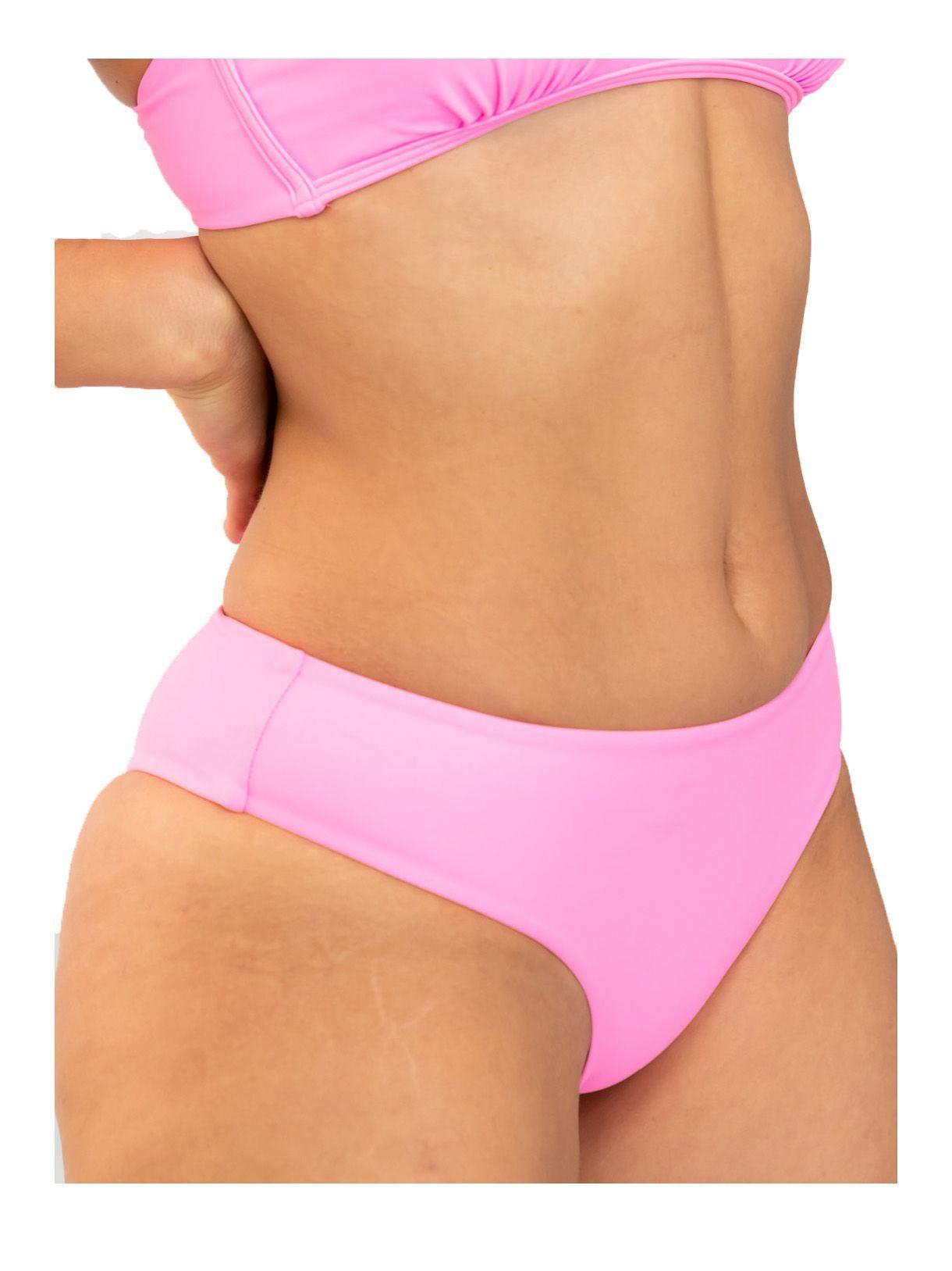 Daikiri Bottom de Bikini Pretina Ancha Rosa-0