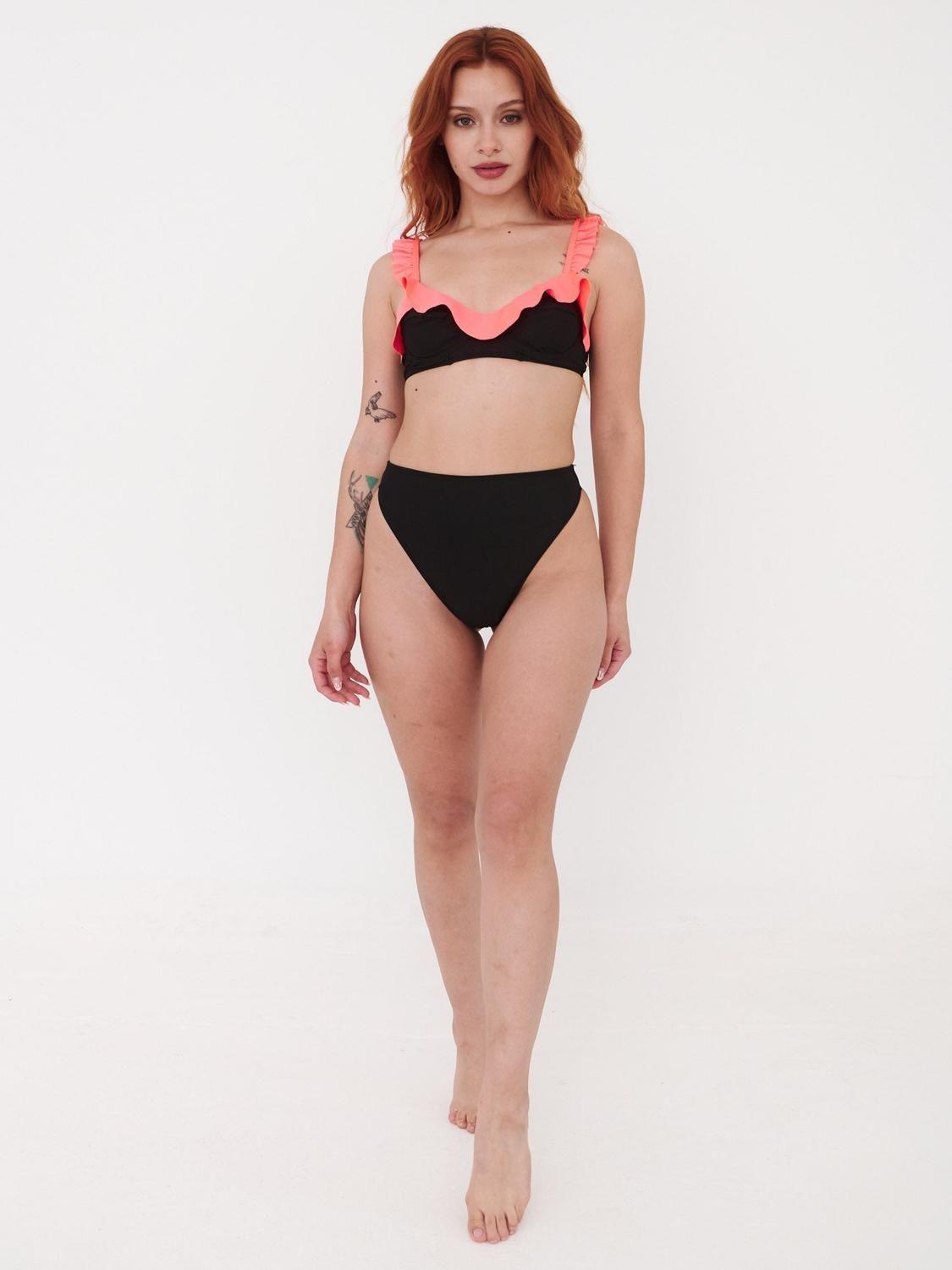 Top de Bikini Daikiri Mujer Horma Vuelos Negro Filtro UV50+-6