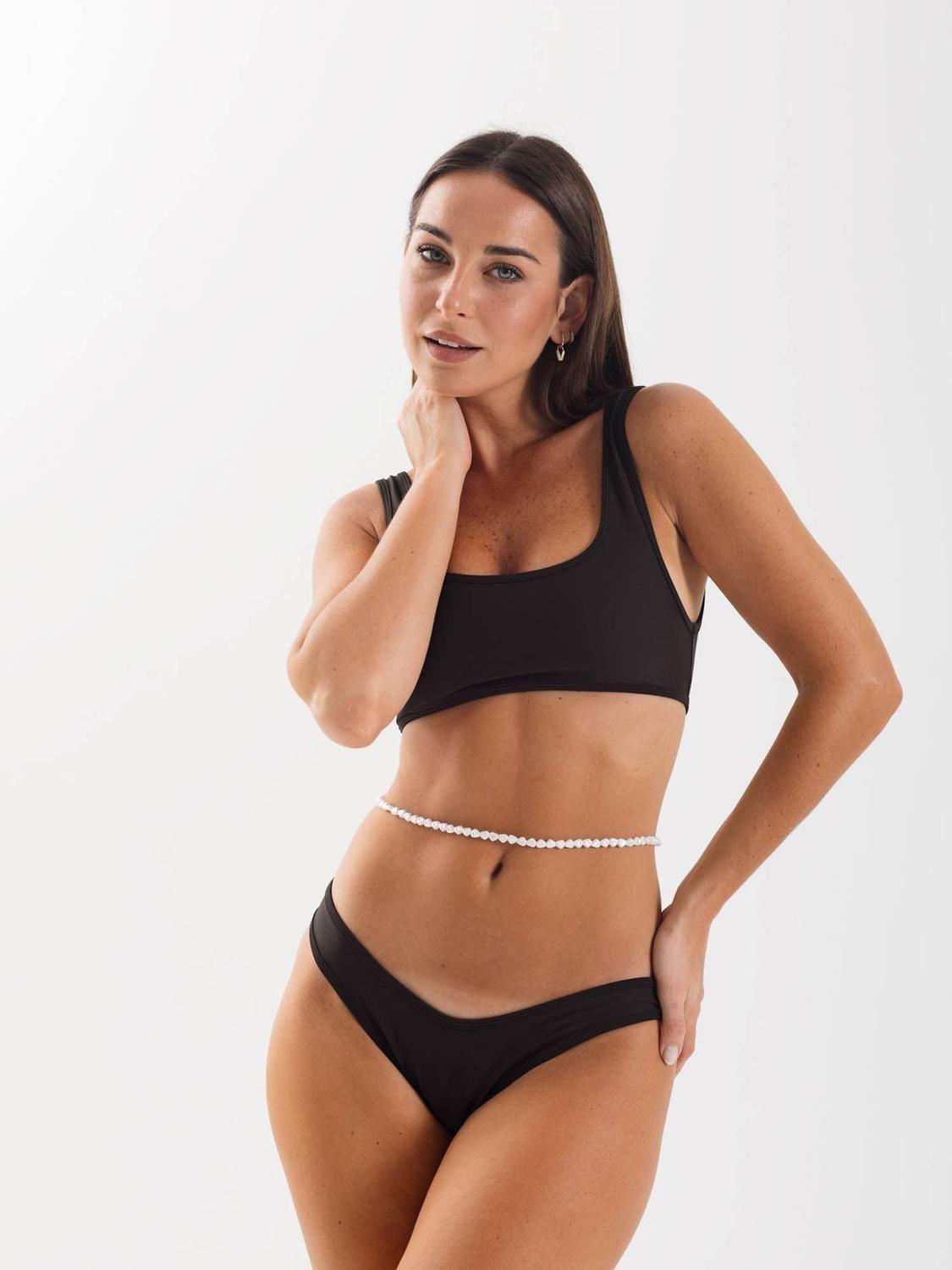 Top de Bikini Daikiri Mujer Deportivo Ajustable Negro Filtro UV50+-7