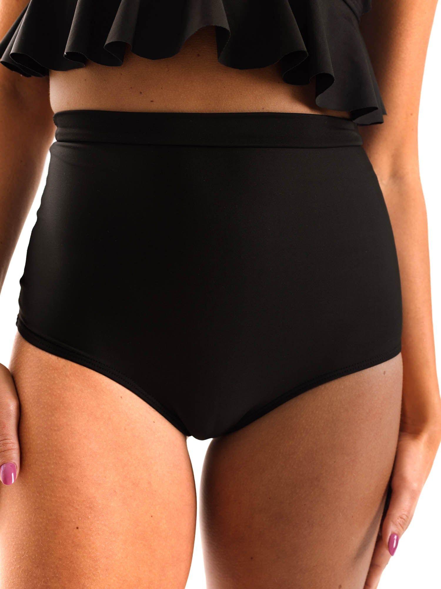 Daikiri Bottom de Bikini Mujer Negro Liso Culote Extra Confort Protección UV 50+-0