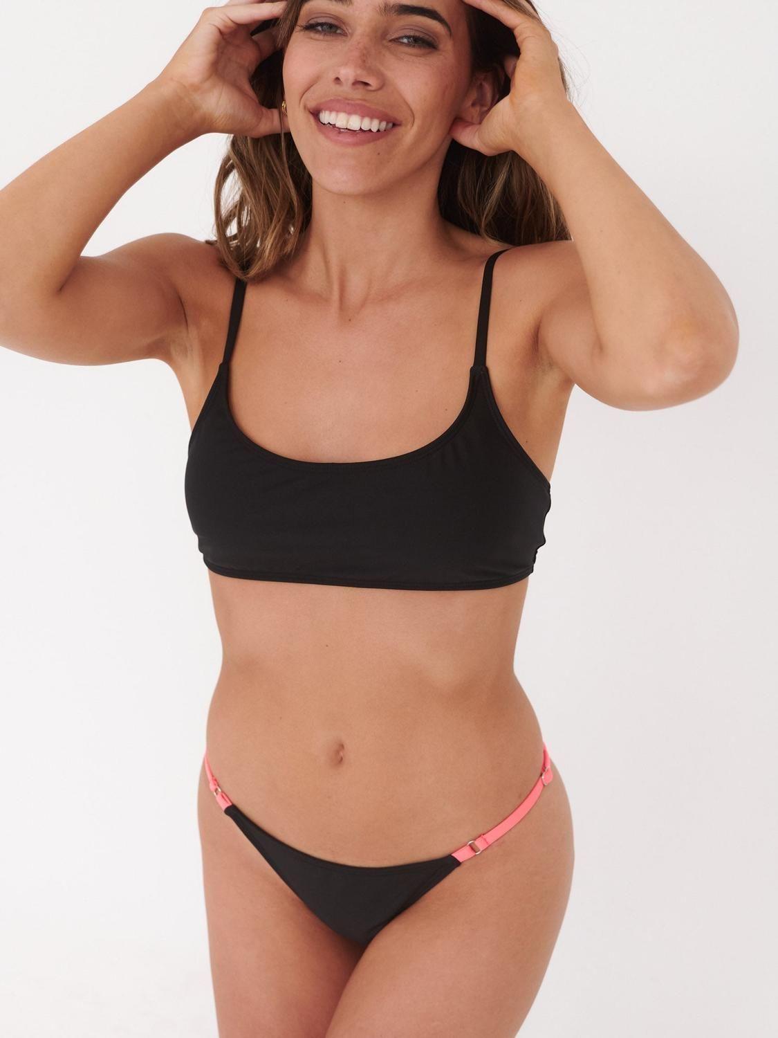 Bikini Daikiri Mujer Deportivo Lazo Regulable Cadera Negro Filtro UV50+-1