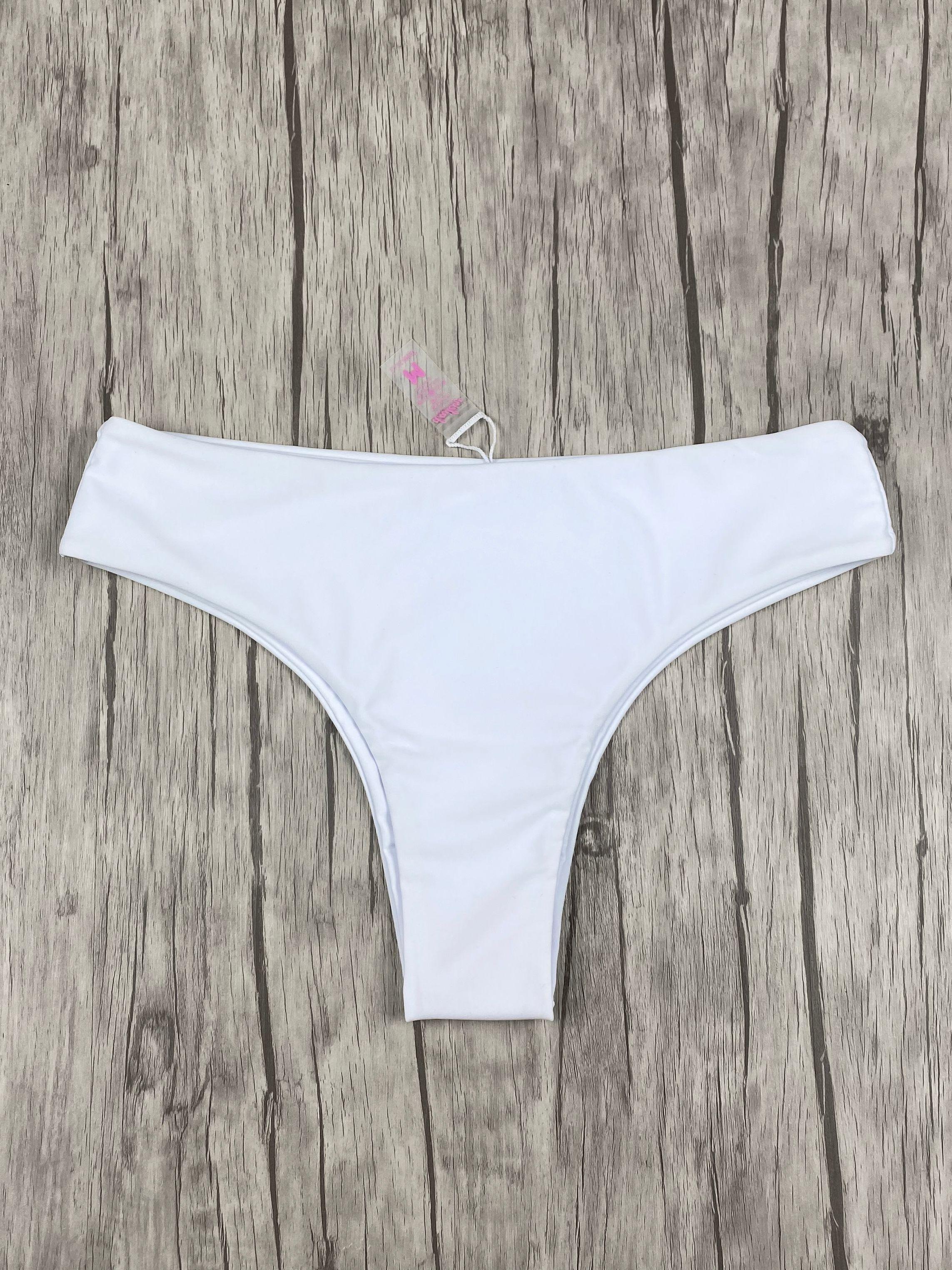 Daikiri Bottom de Bikini Pretina Ancha Blanco-1