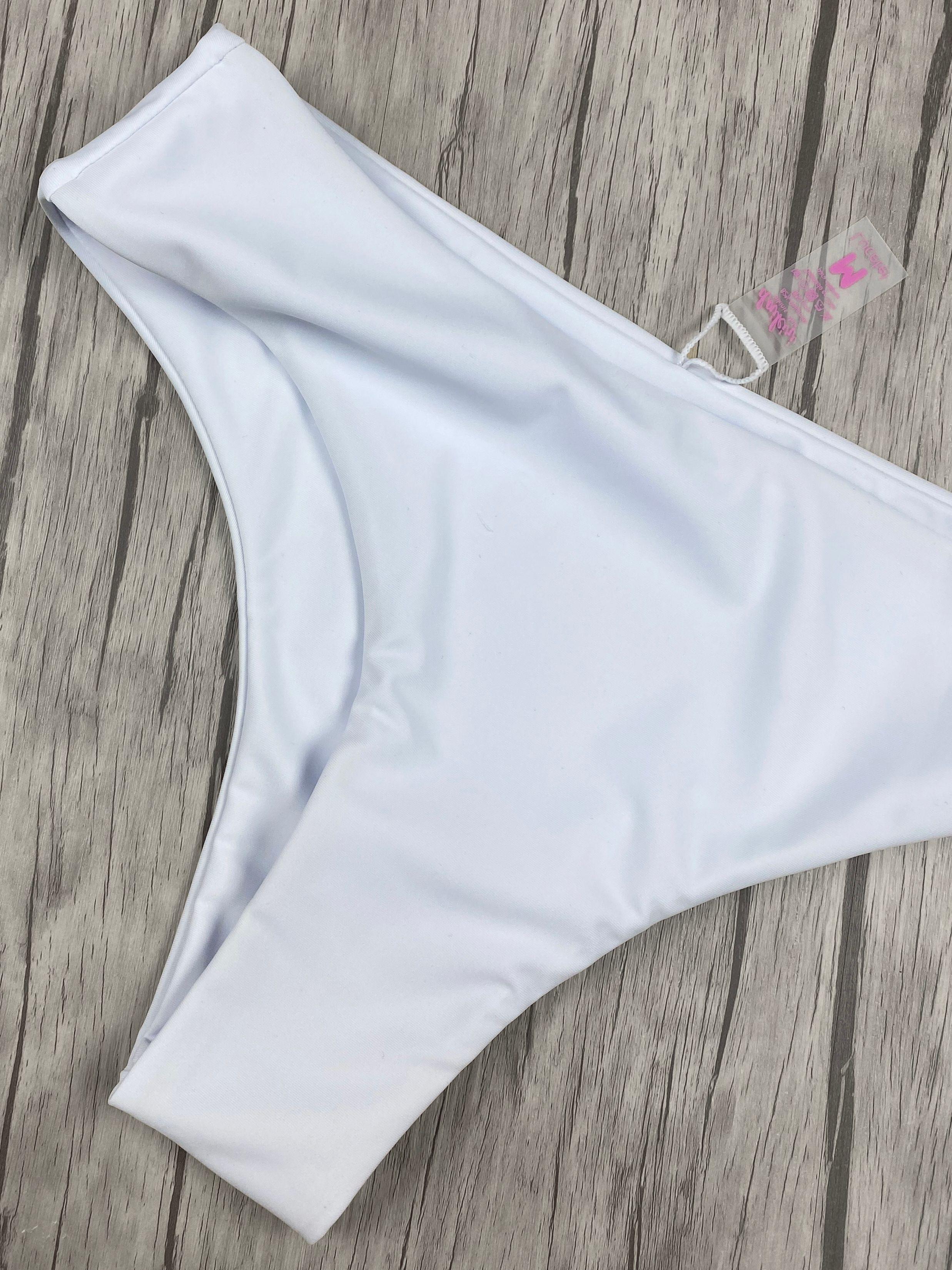 Daikiri Bottom de Bikini Pretina Ancha Blanco-3
