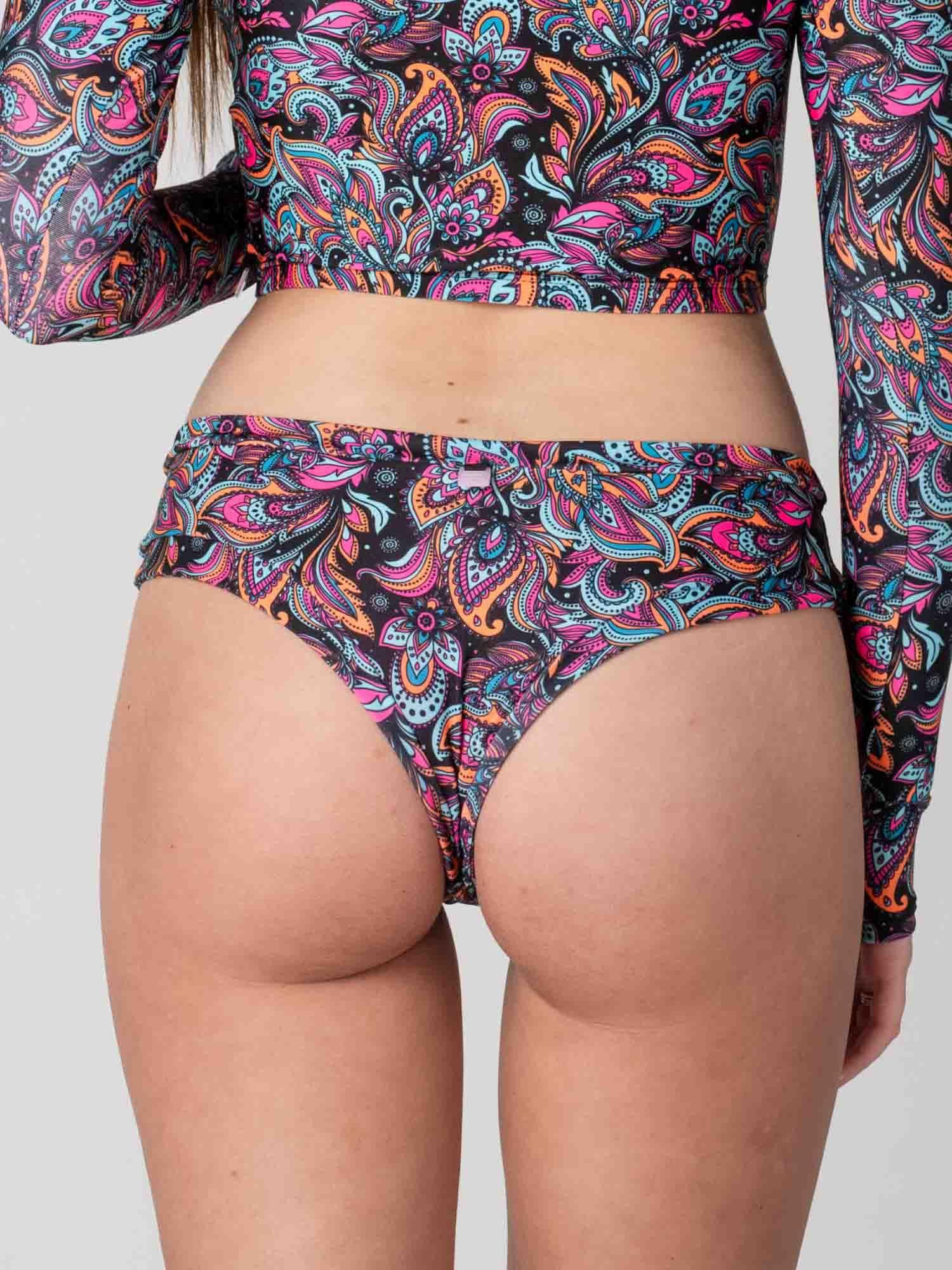 Bikini Surf Daikiri Mujer Corta Manga Larga Bulgaro Negro Flúor Protección UV50+-7