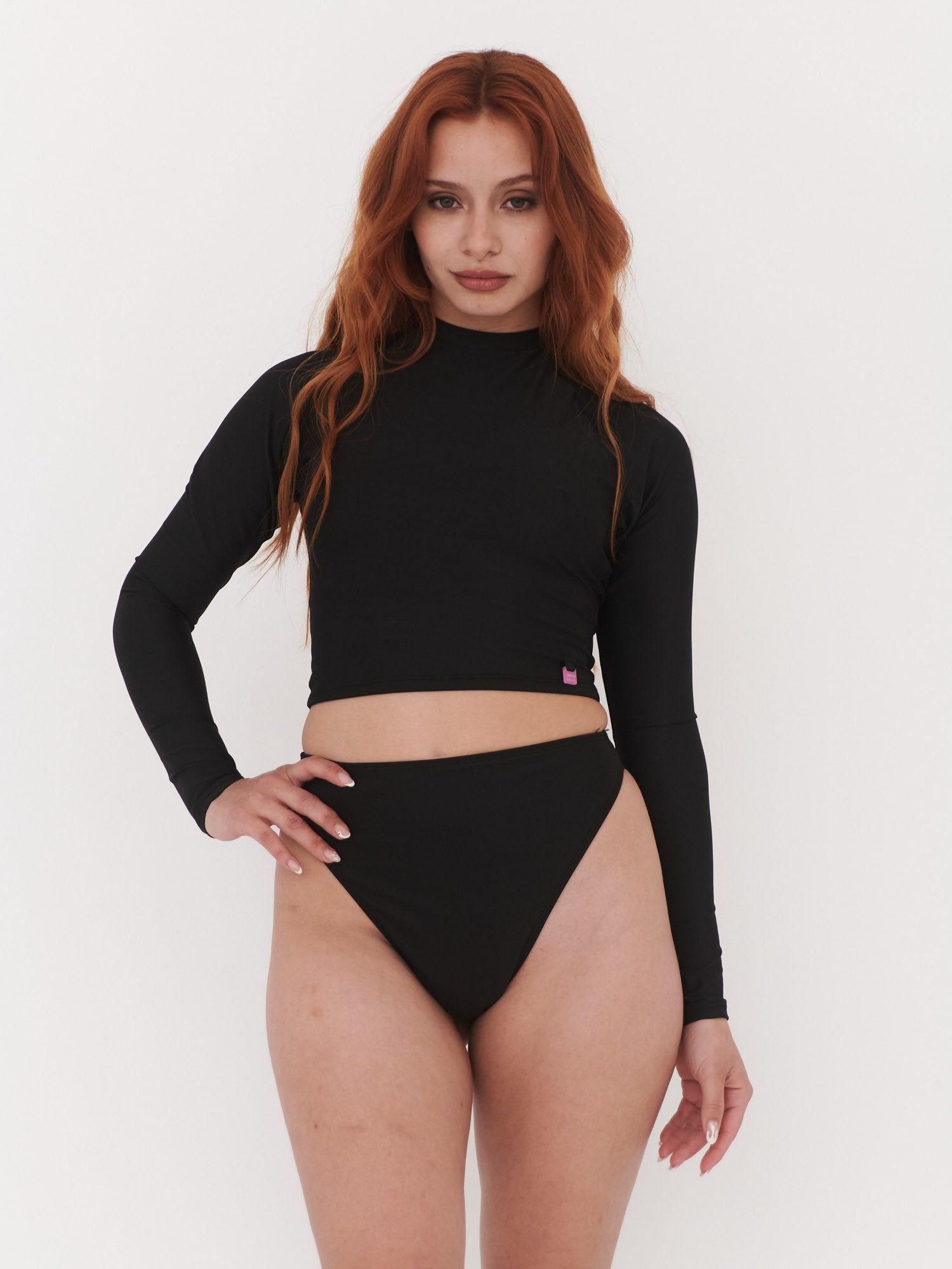 Daikiri Bottom de Bikini Raglan Negro-5