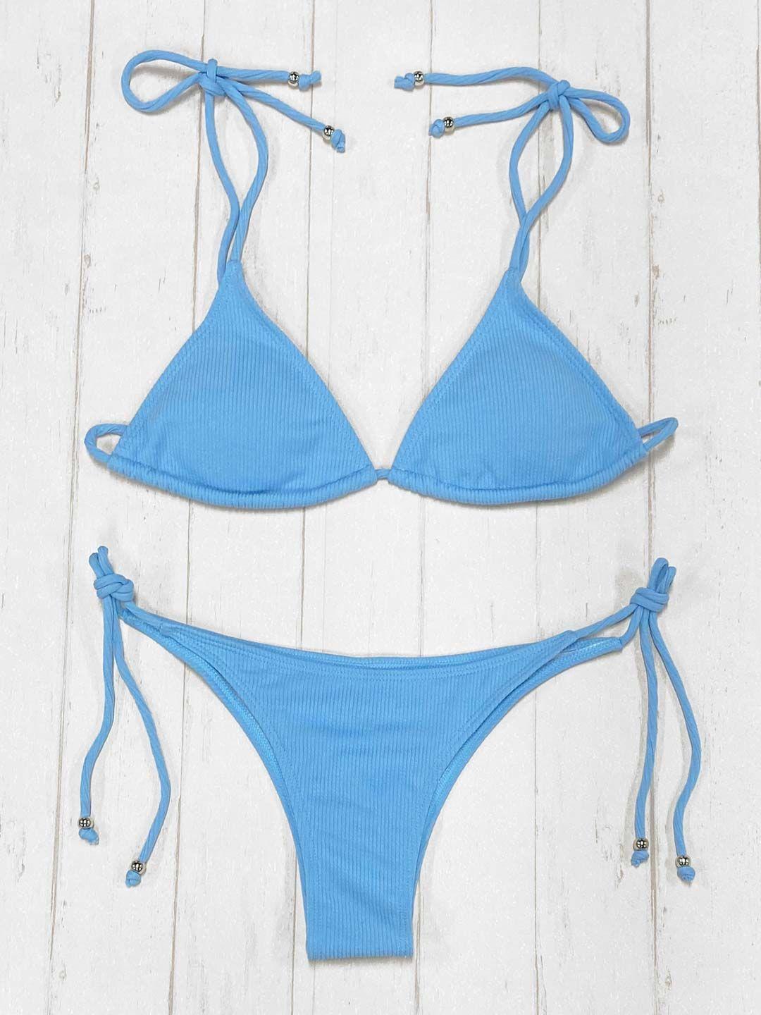 Daikiri Bikini Daikiri Triángulo Celeste Amarras Mujer S A Xl-4