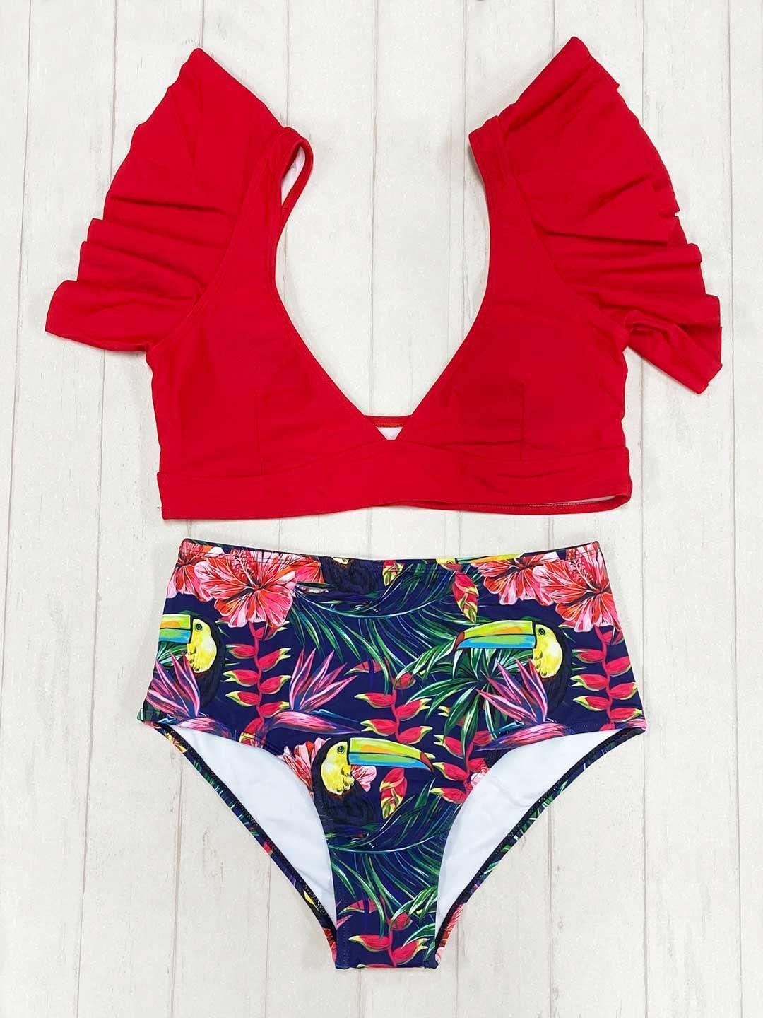 Daikiri Bikini Daikiri Tiro Alto Rojo-3