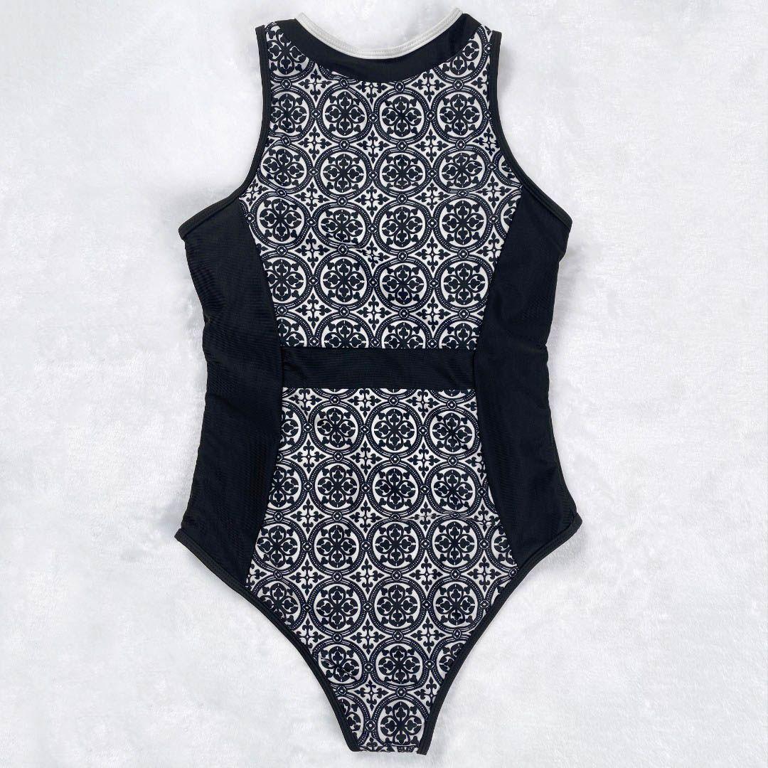 Daikiri Traje De Baño Mujer Entero Daikiri Halter Negro Cierre-5