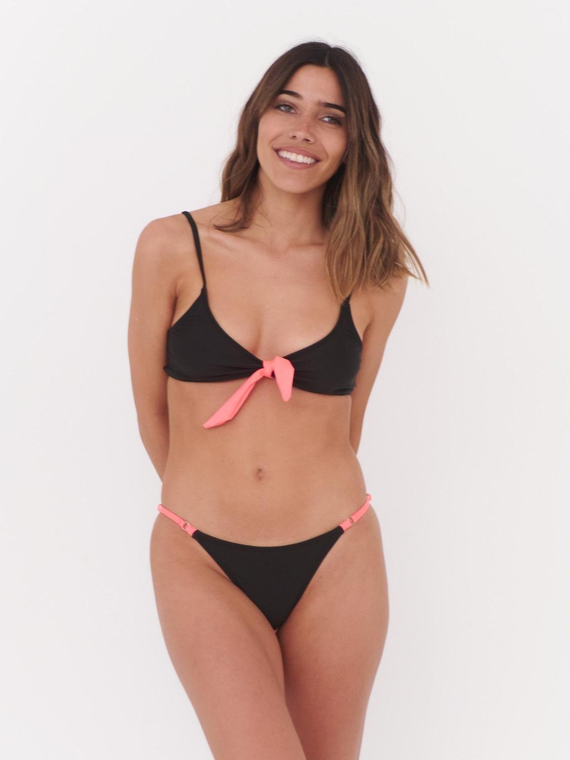 Bottom de Bikini Daikiri Mujer Calzón Regulable Cadera Negro Filtro UV50+-3
