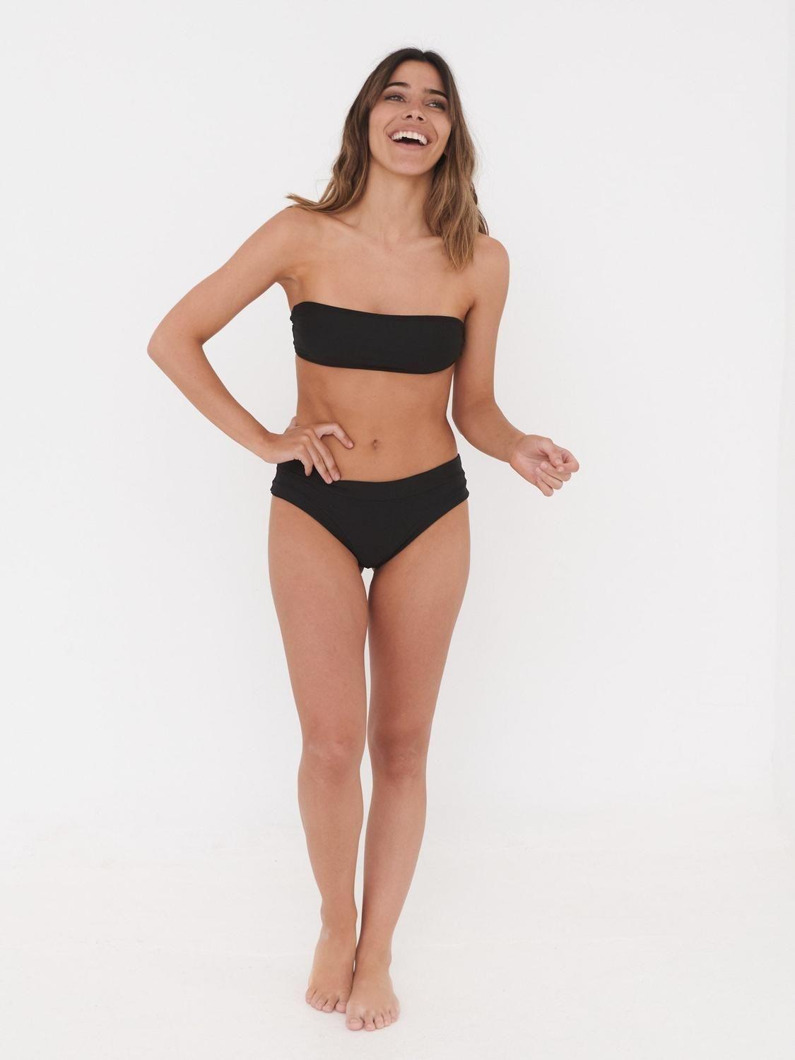 Bikini Daikiri Mujer Strapless Calzón Sin Costuras Negro Filtro UV50+-3