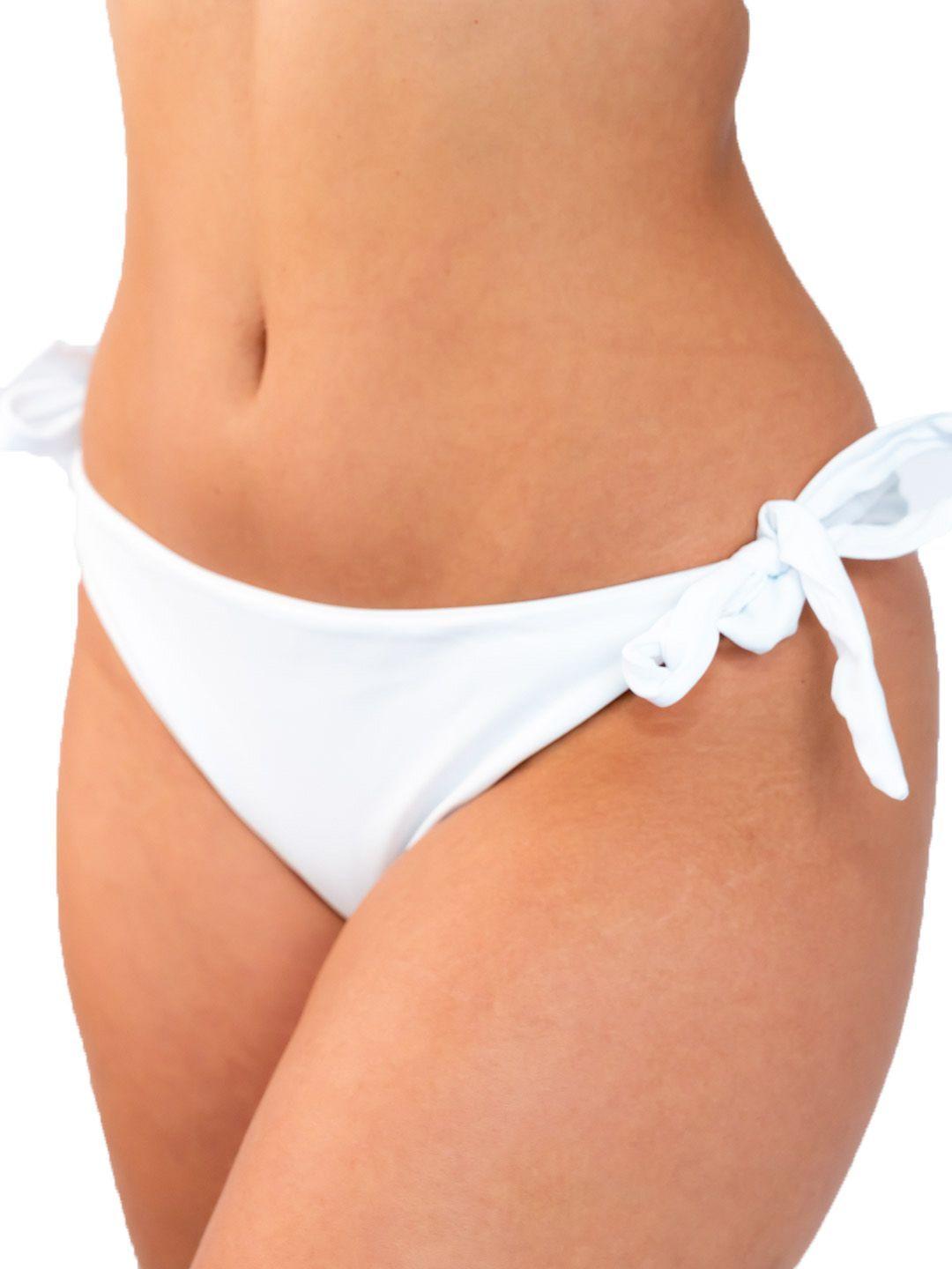 Daikiri Bottom de Bikini Lazos Blanco-0