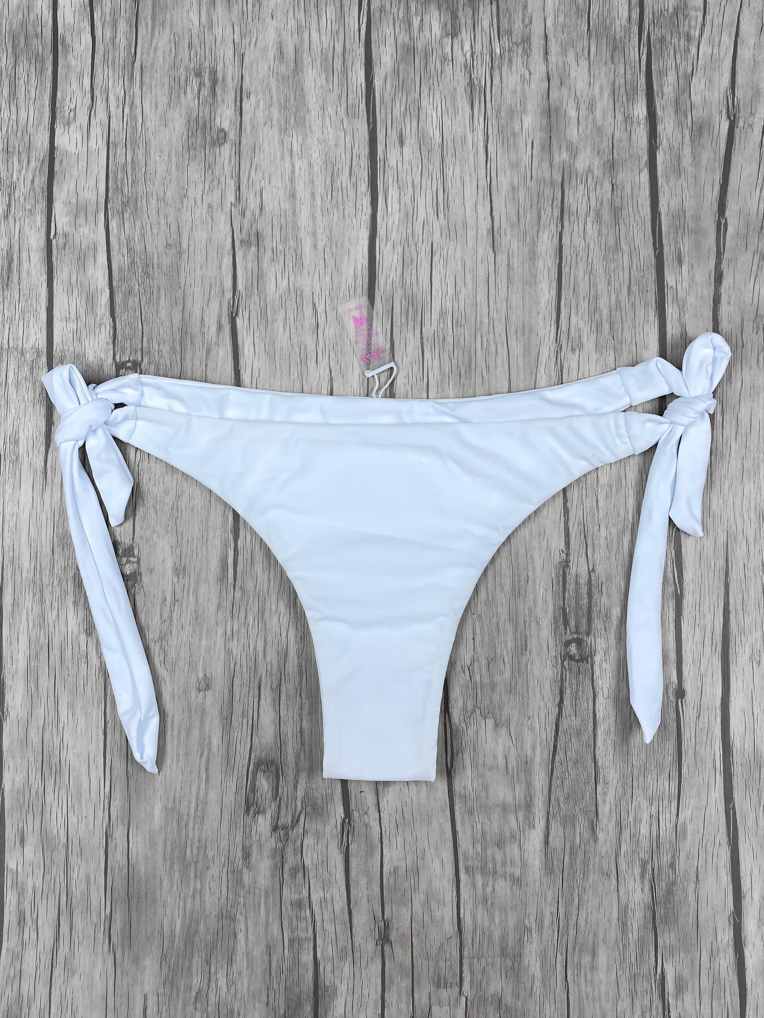 Daikiri Bottom de Bikini Lazos Blanco-3