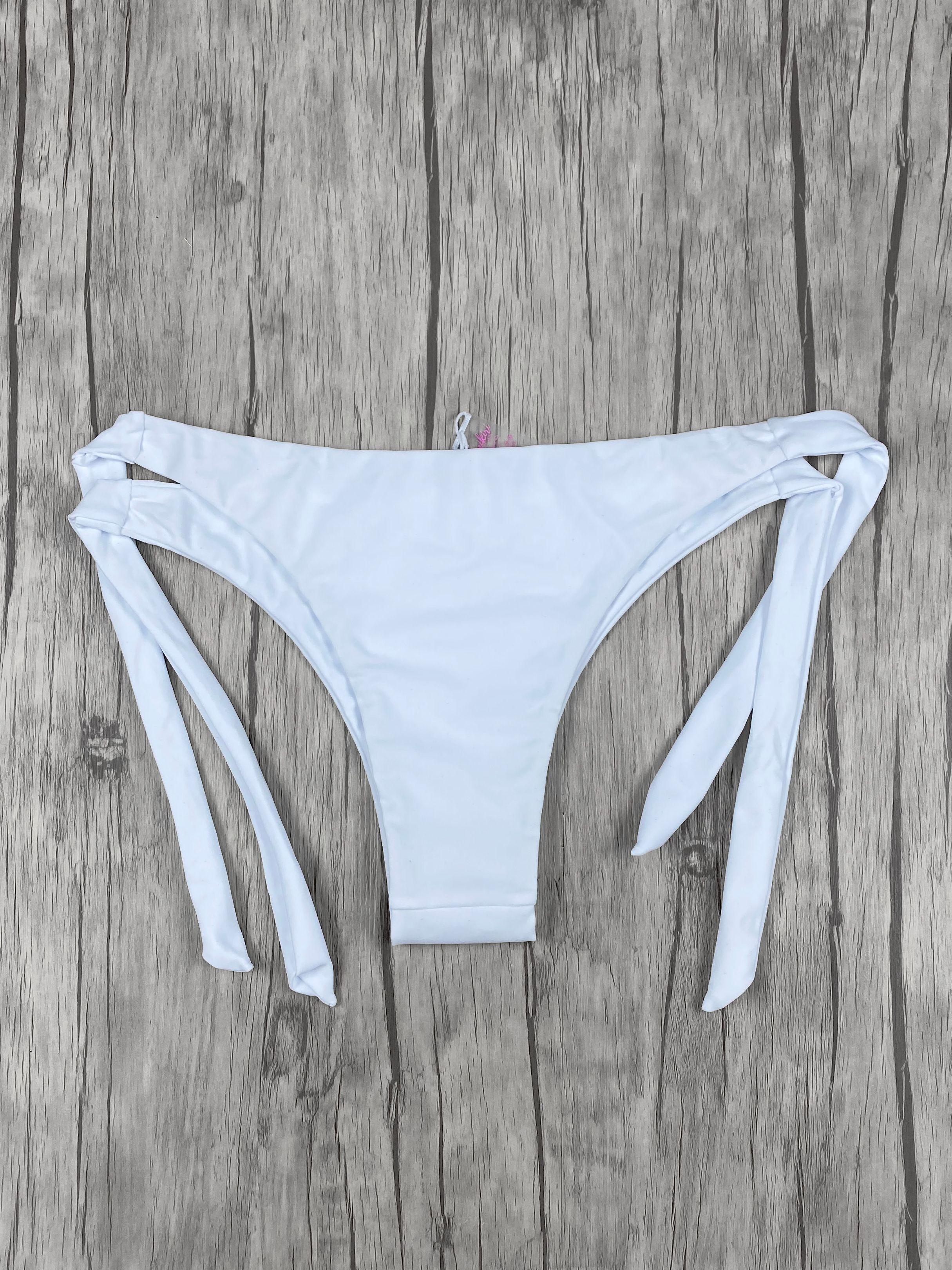 Daikiri Bottom de Bikini Lazos Blanco-4