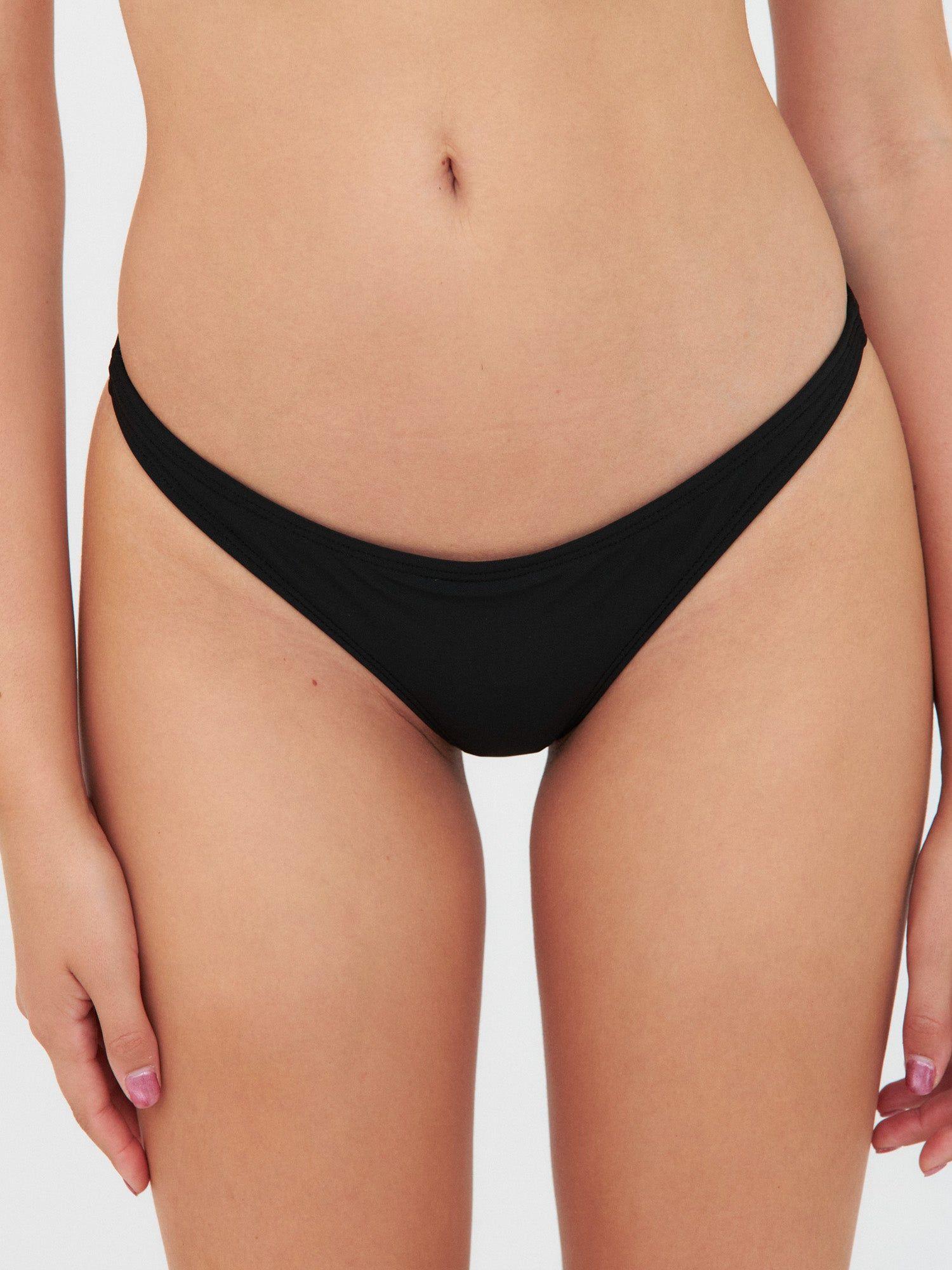 Daikiri Bottom de Bikini Mujer Negro Liso Colaless Extra Confort Protección UV 50+-1