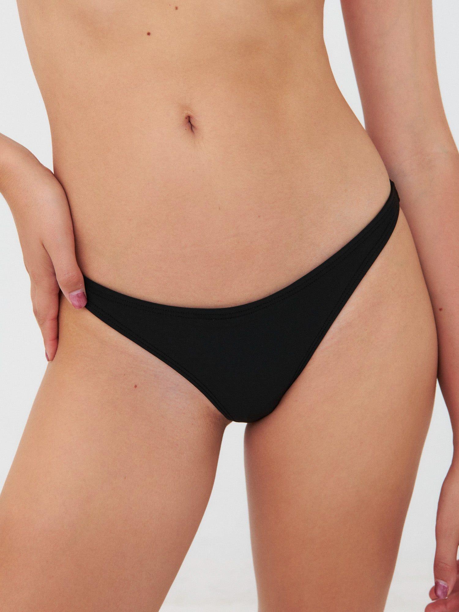 Daikiri Bottom de Bikini Mujer Negro Liso Colaless Extra Confort Protección UV 50+-5