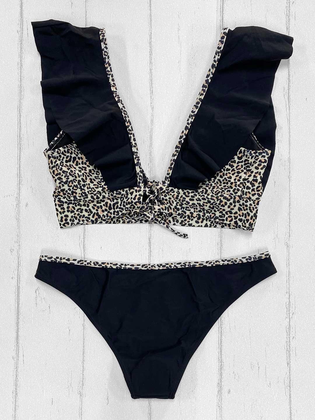Daikiri Bikini Vuelos Animal Print Negro-3