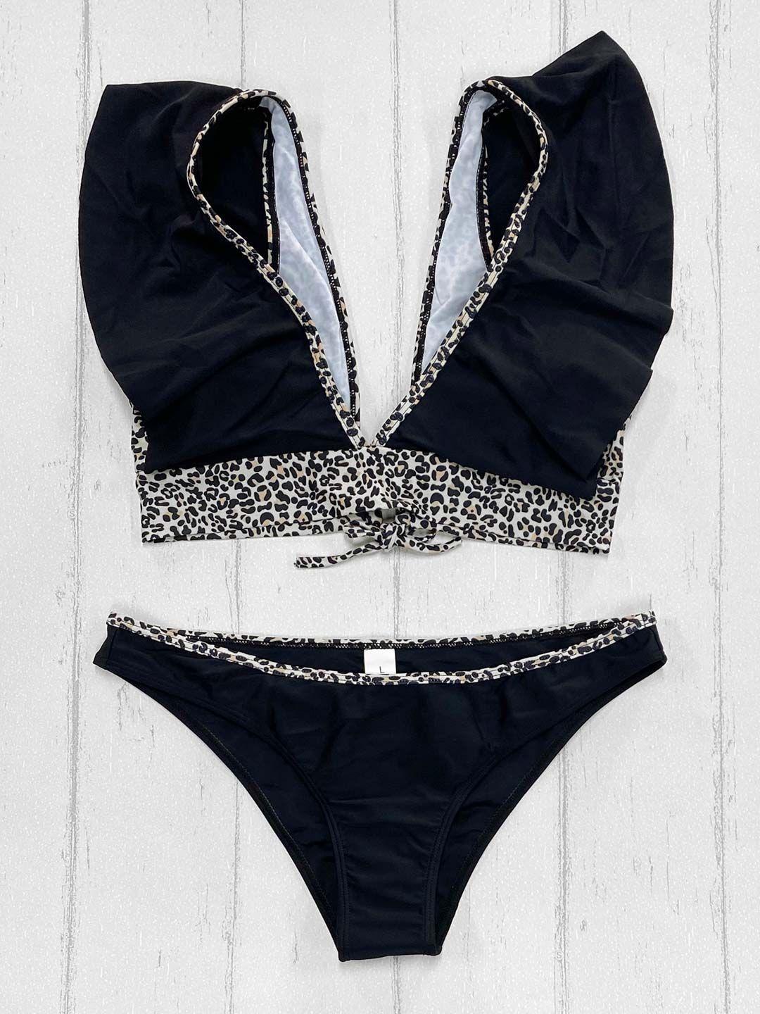 Daikiri Bikini Vuelos Animal Print Negro-4