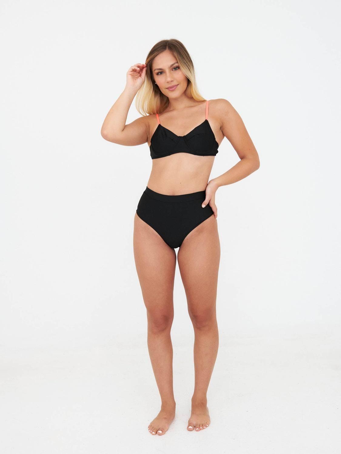 Top de Bikini Daikiri Mujer Horma Negro Filtro UV50+-6