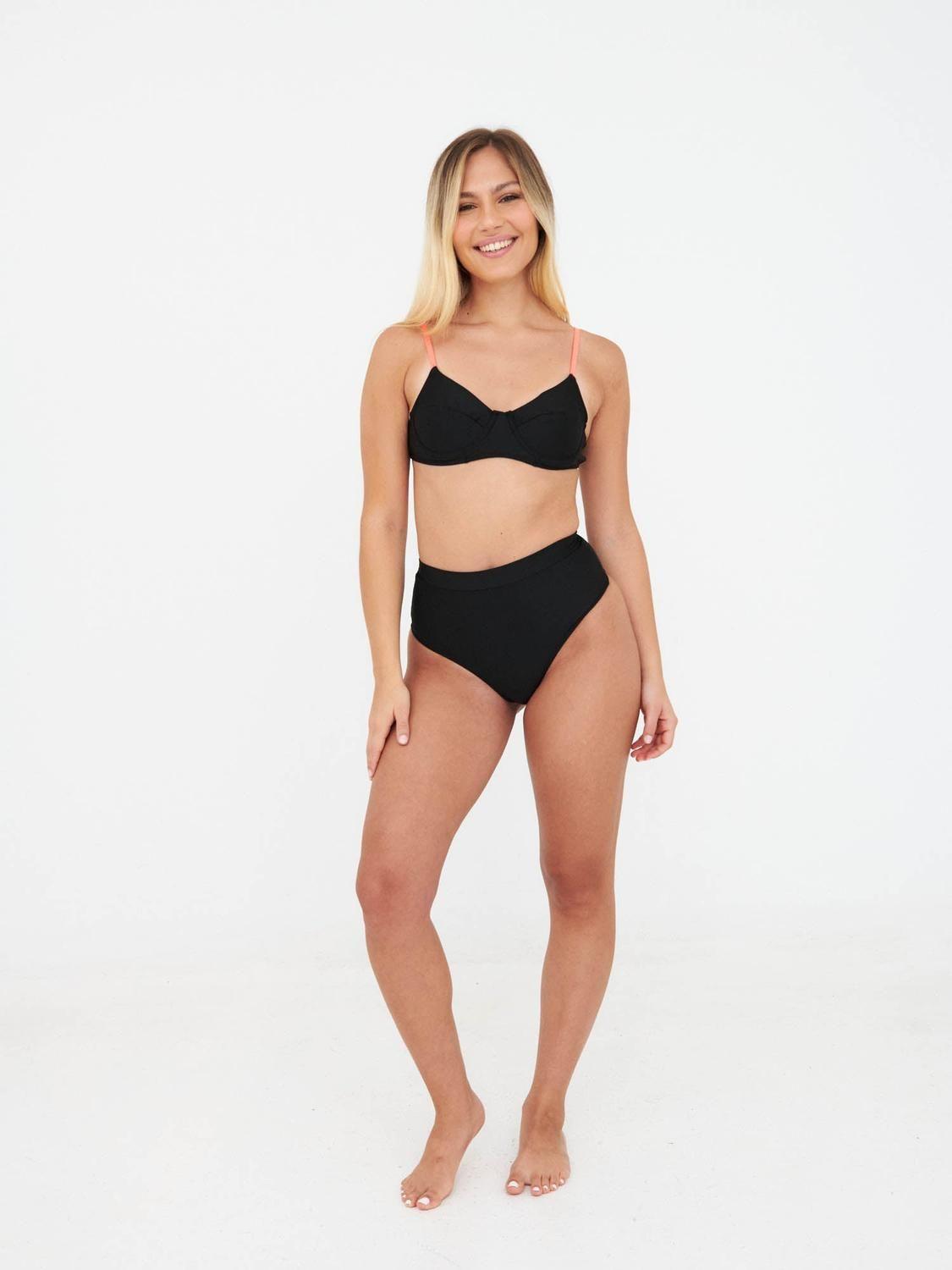 Top de Bikini Daikiri Mujer Horma Negro Filtro UV50+-7