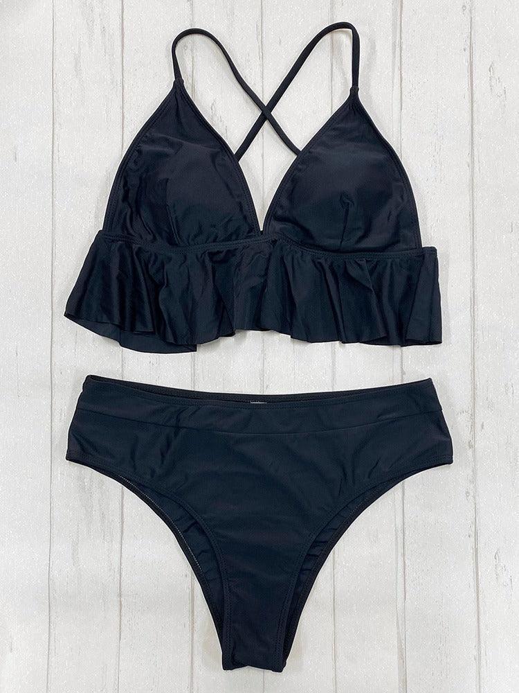 Daikiri Bikini Daikiri Tiro Alto Volados Negro-5