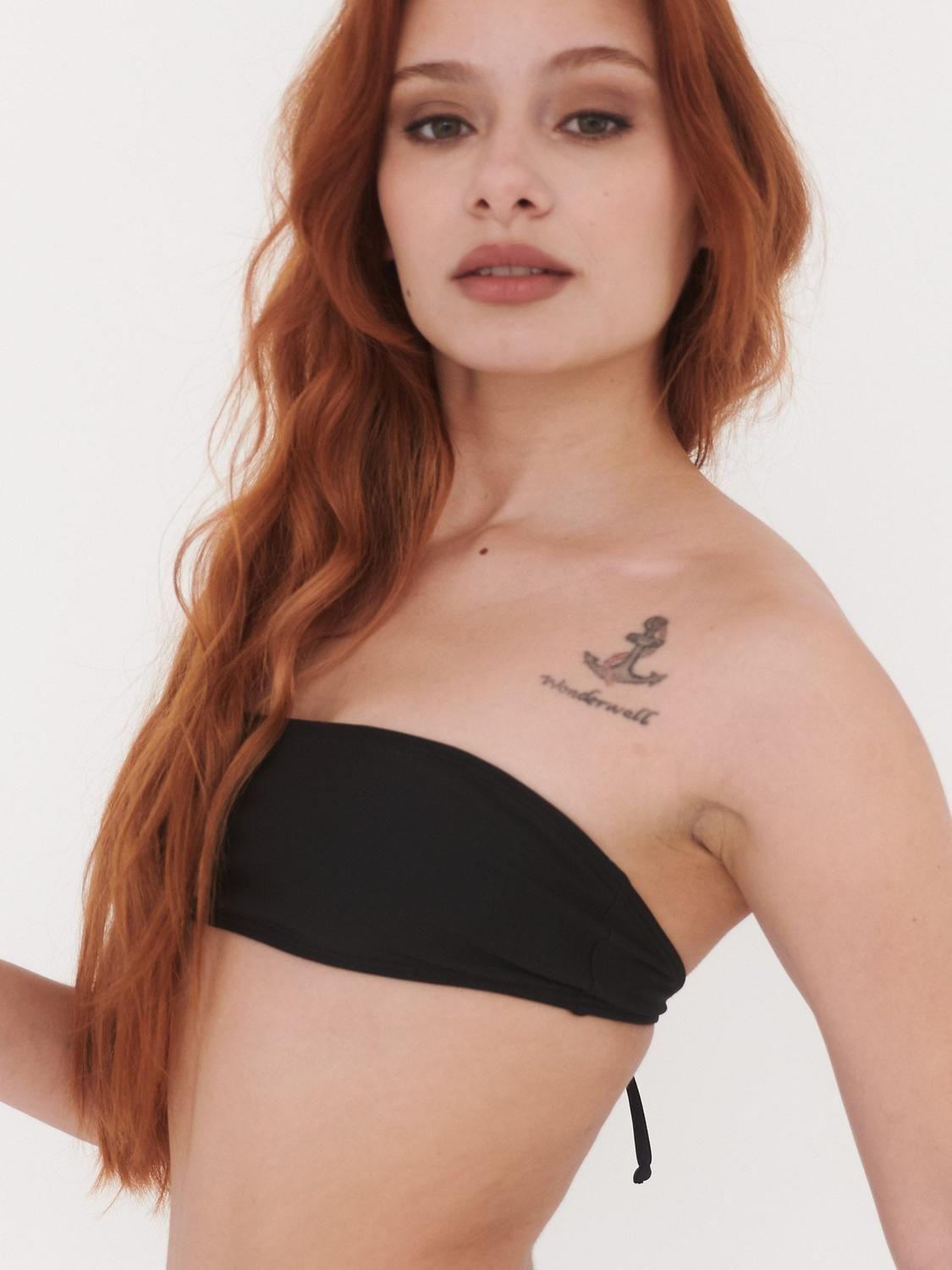 Top de Bikini Daikiri Mujer Strapless Negro Filtro UV50+-1