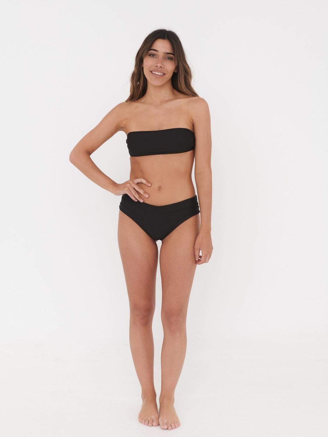 Top de Bikini Daikiri Mujer Strapless Negro Filtro UV50+-6