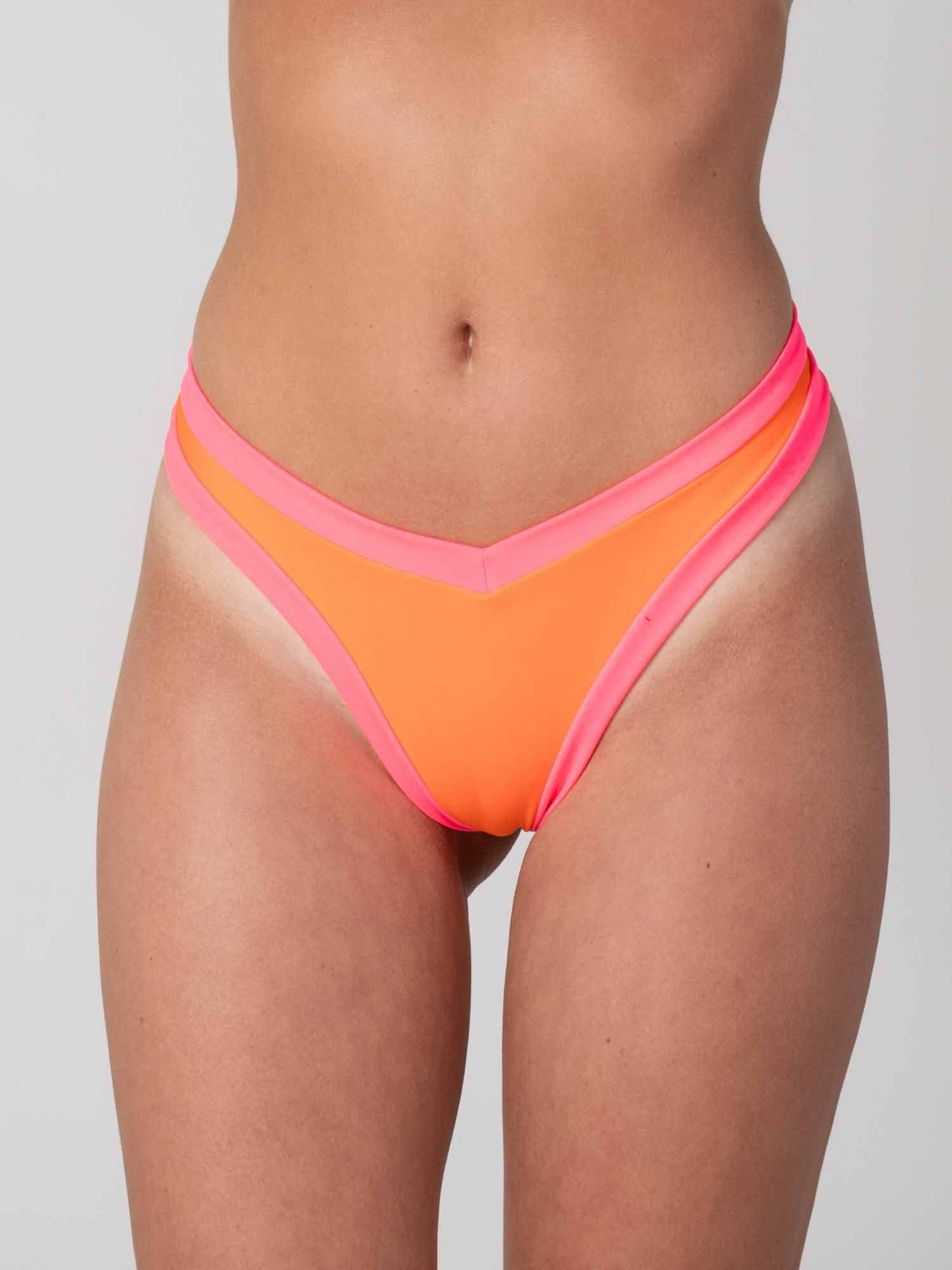 Bottom de Bikini Daikiri Mujer Calzón Sin Elasticos Naranjo Rosado Fucsia Fluor Protección UV50+-1