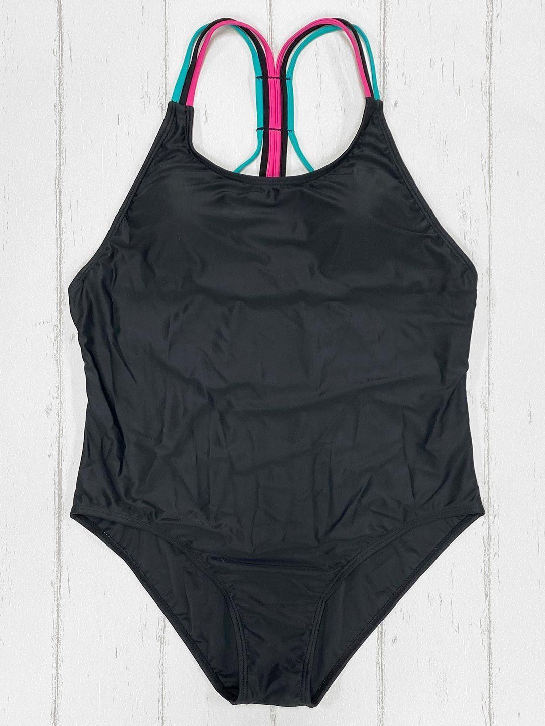 Daikiri Traje de Baño Entero Negro Rosado y Azul-3