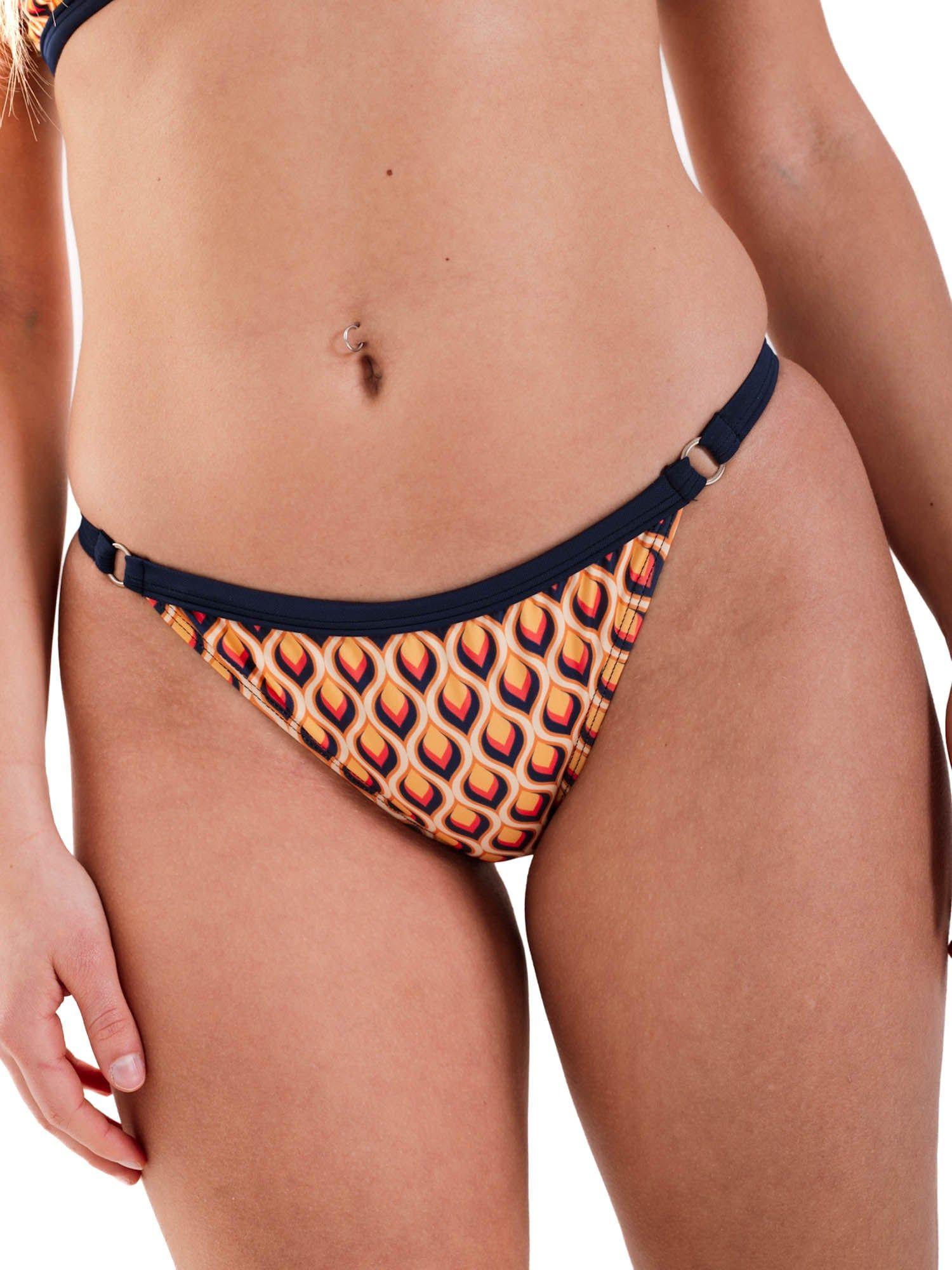 Daikiri Bottom de Bikini Mujer Crema Estampado Culote Ajustable Protección UV 50+-0