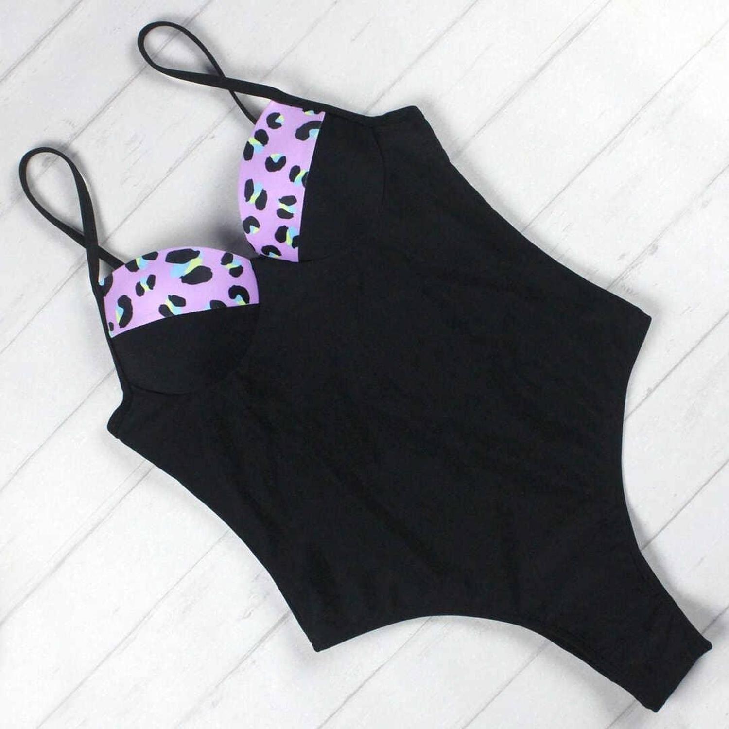 Entero Black Animal Print-4