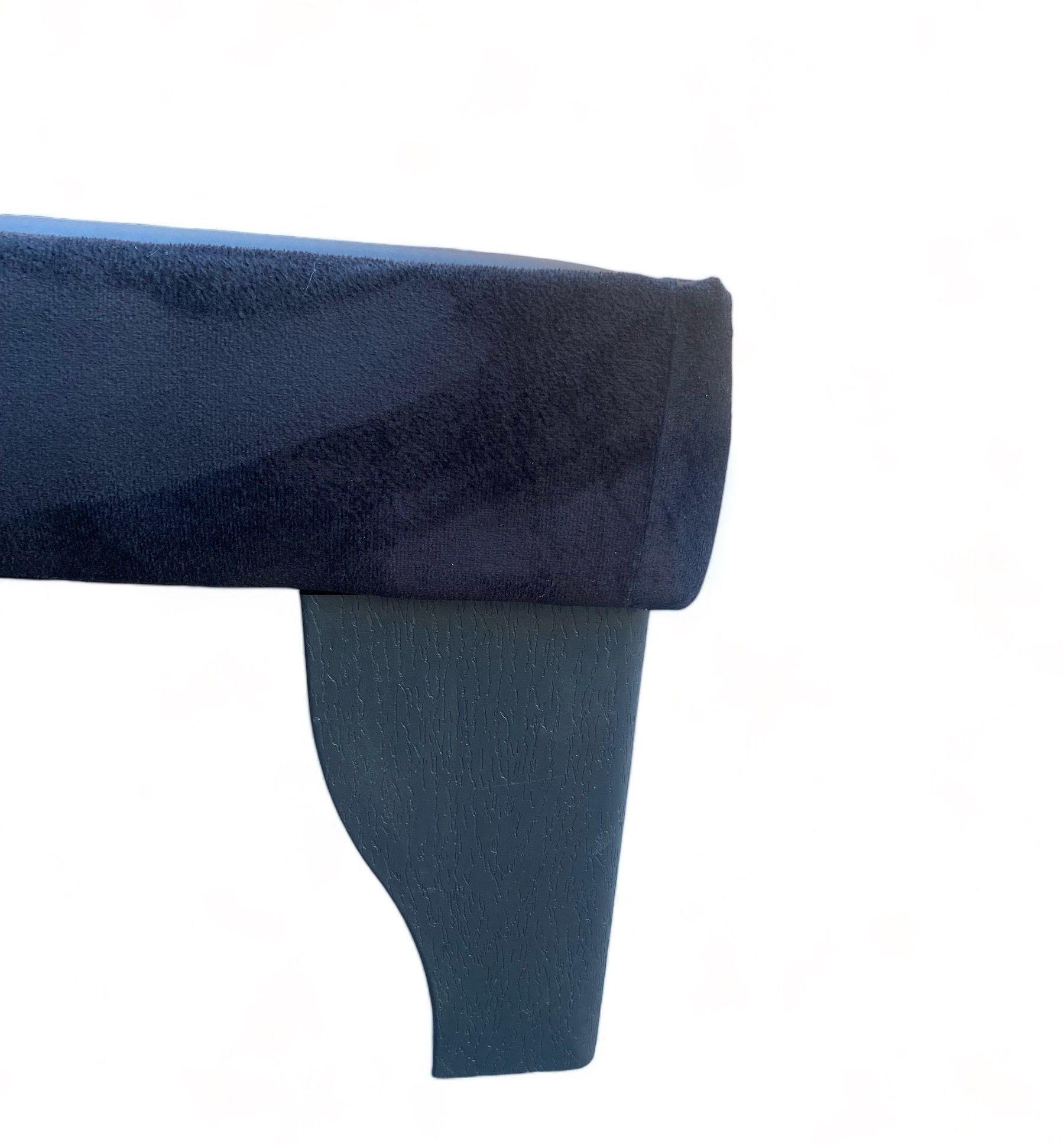 Base Europea King+ Respaldo King Valencia  Felpa Negro-2