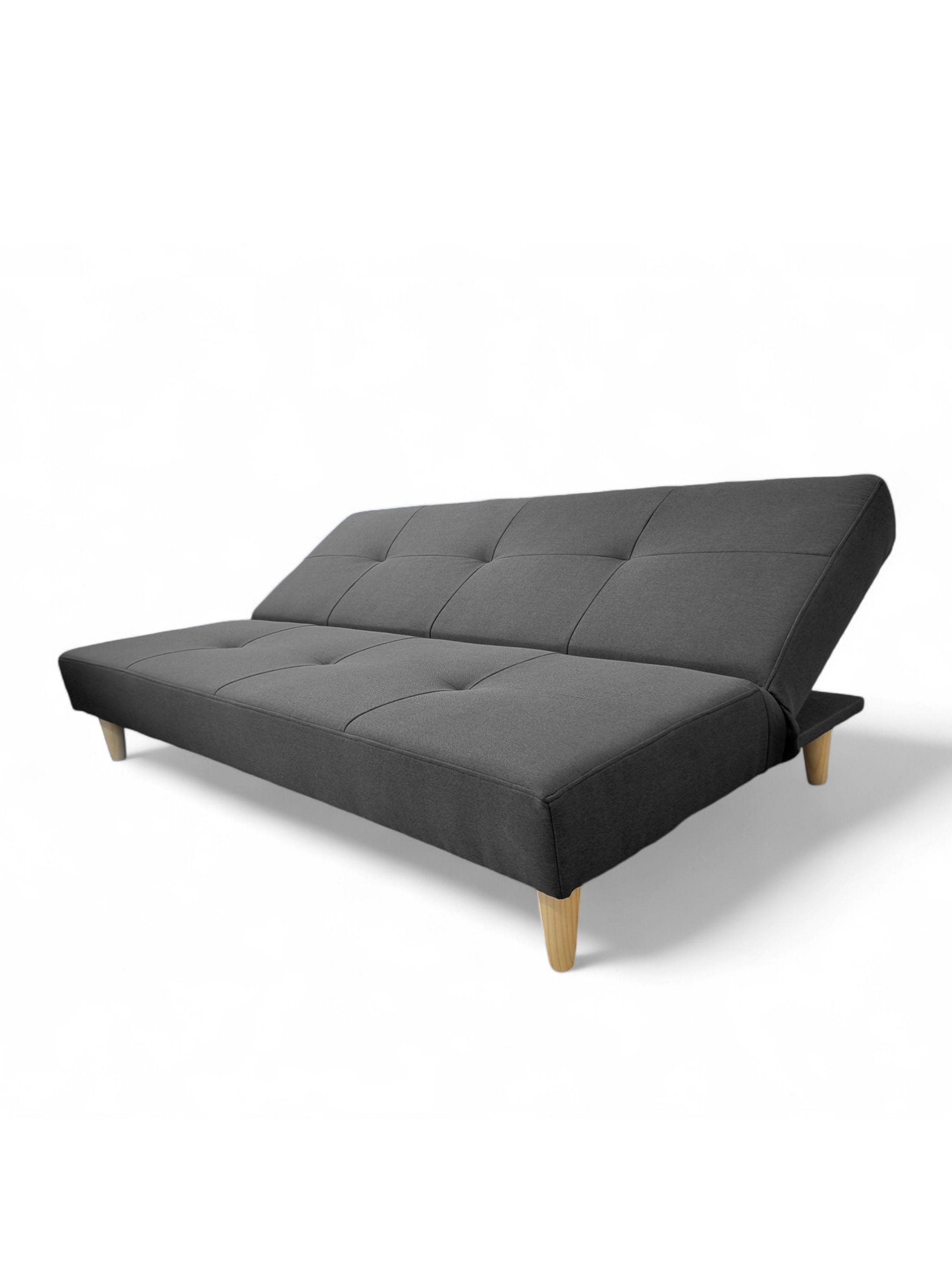 Futón Sofá Cama Córdoba Tela Grafito-1