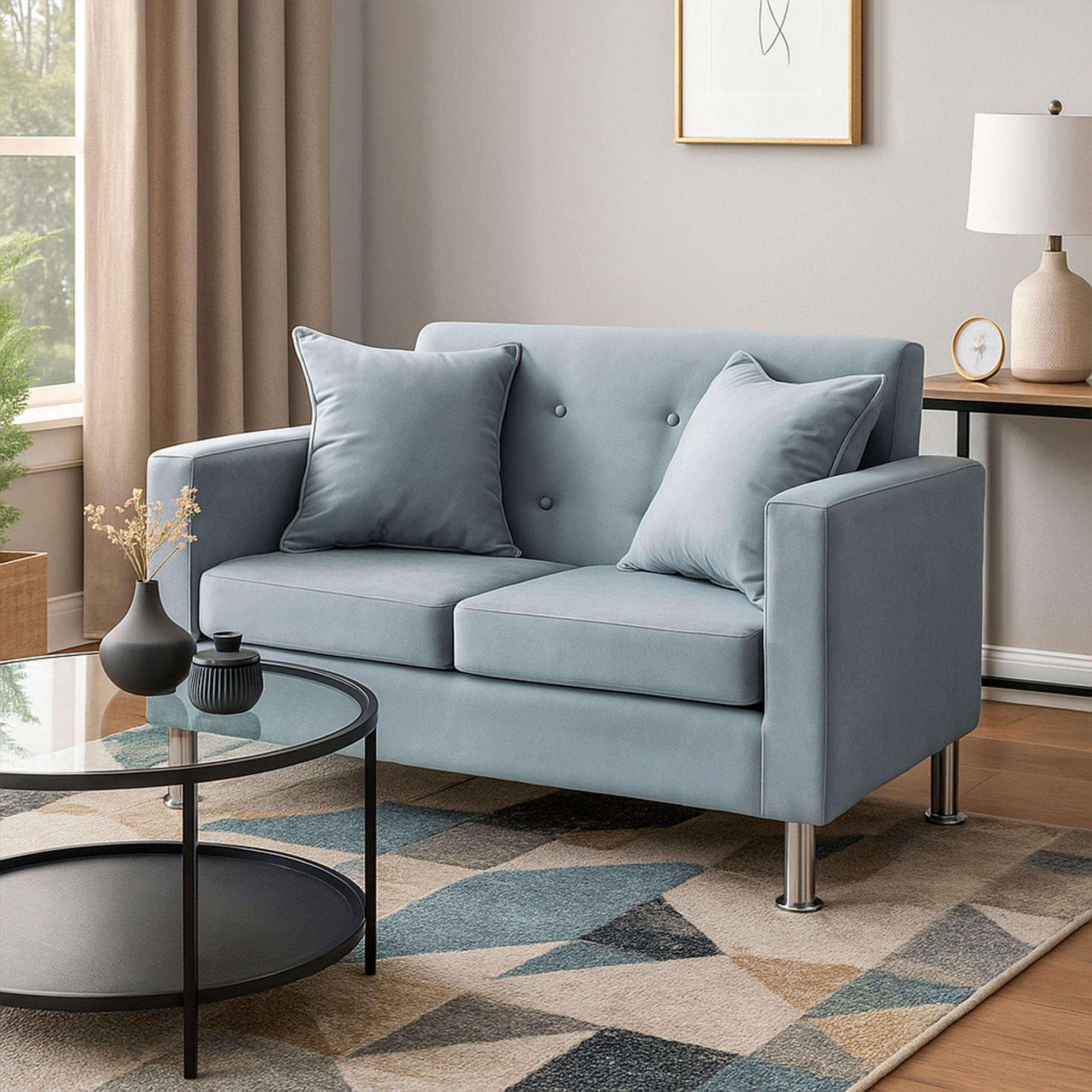 Sofa 2 Cuerpos New Mallorca Felpa Gris -1