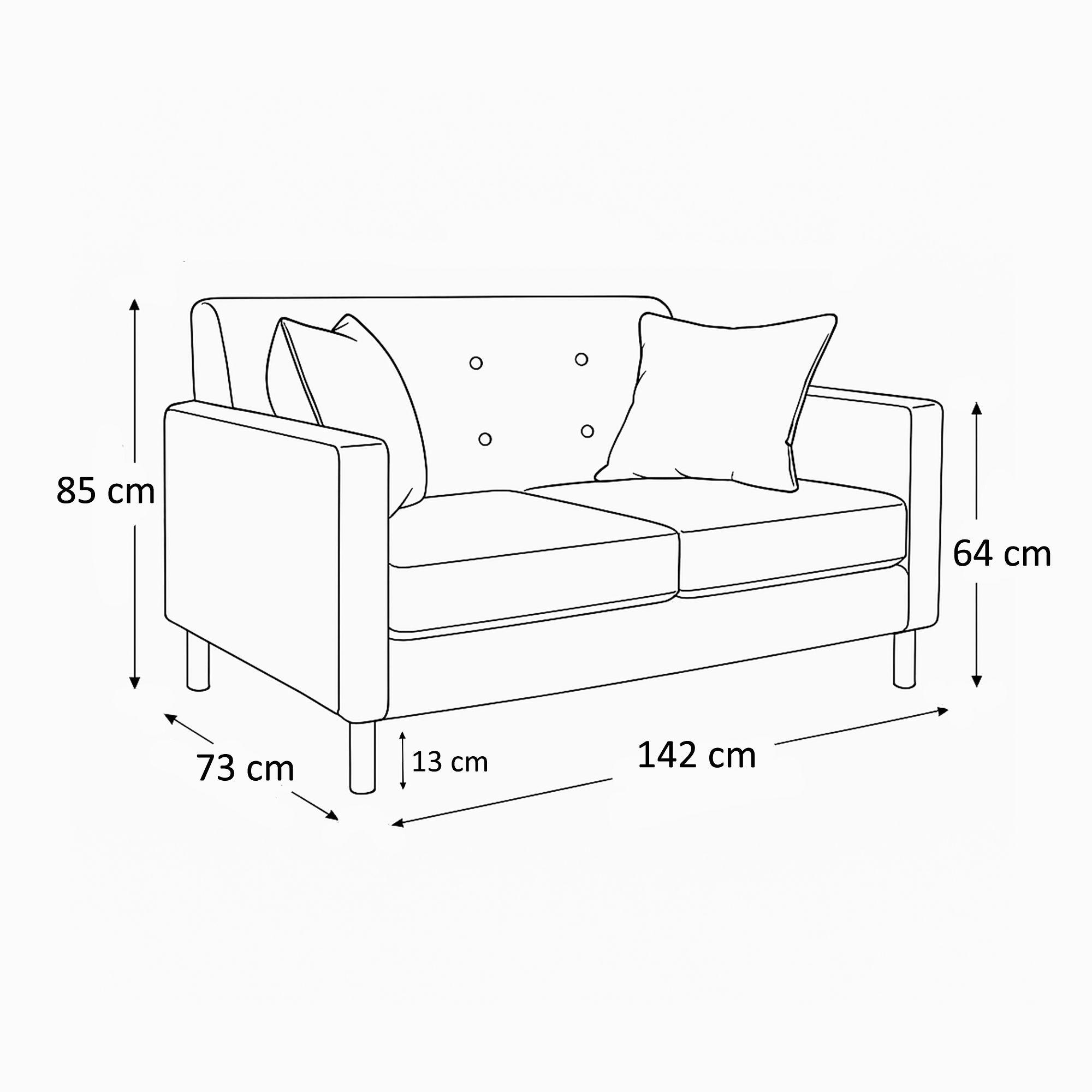 Sofa 2 Cuerpos New Mallorca Felpa Gris -4